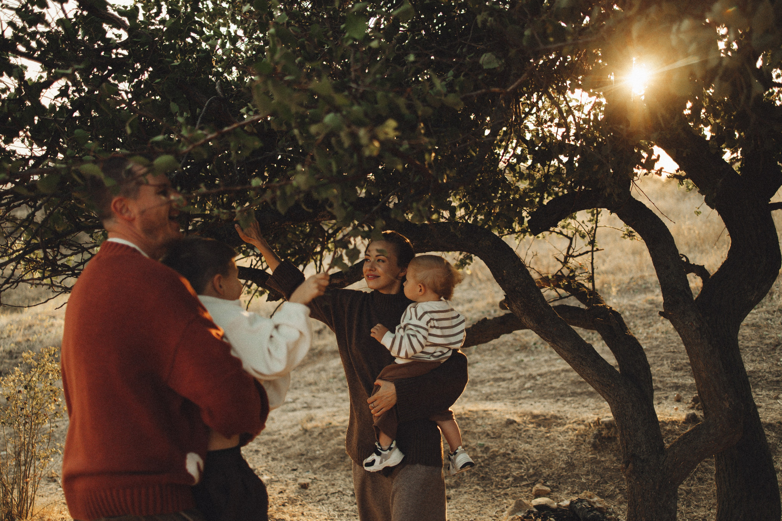 Семейная история, закат в Мержаново. Семейный и детский фотограф, таганрог, ростов-на-дону