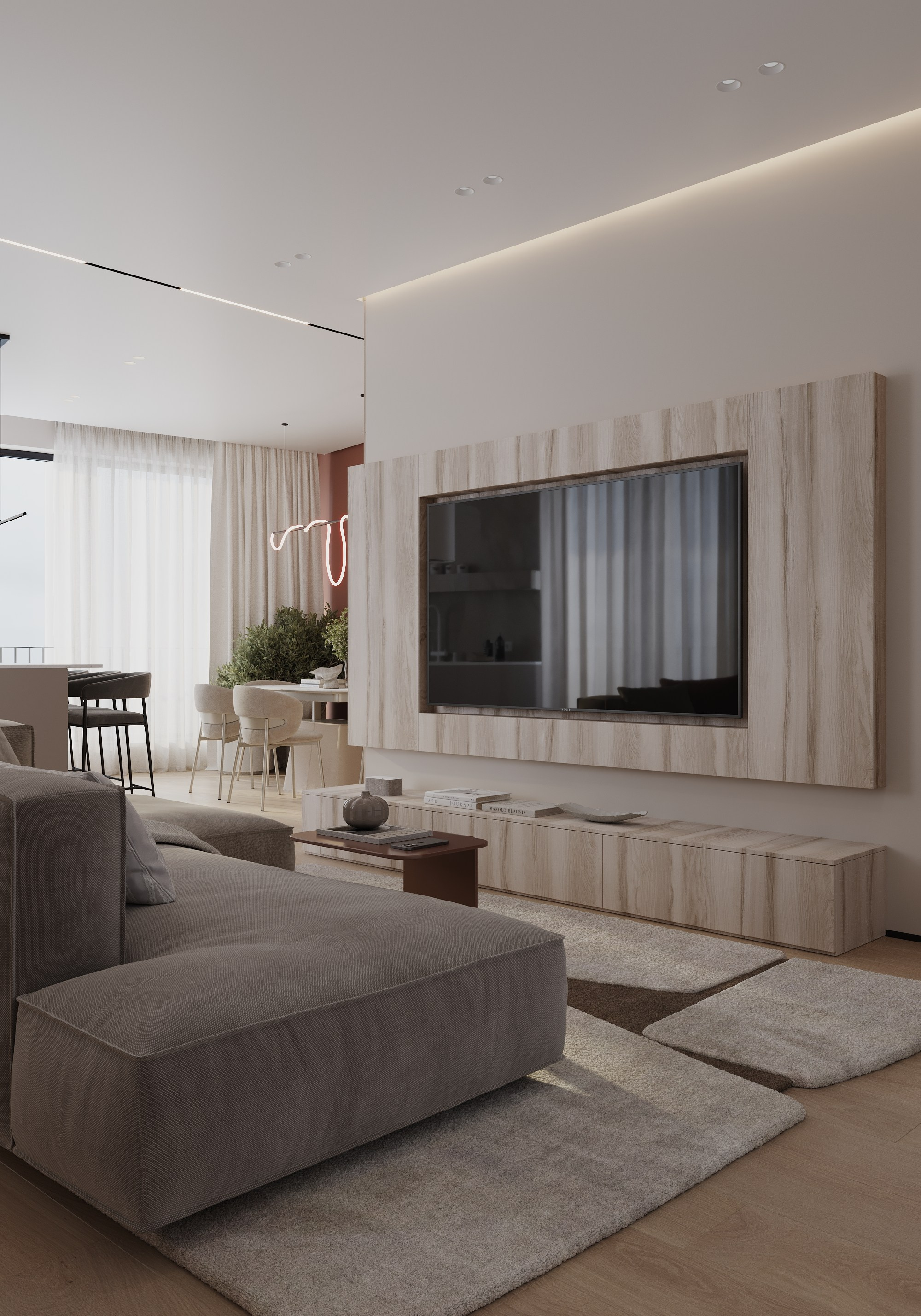 ЖК Море 71.5 кв.м. Дизайн интерьера, 3D-визуализация Владивосток