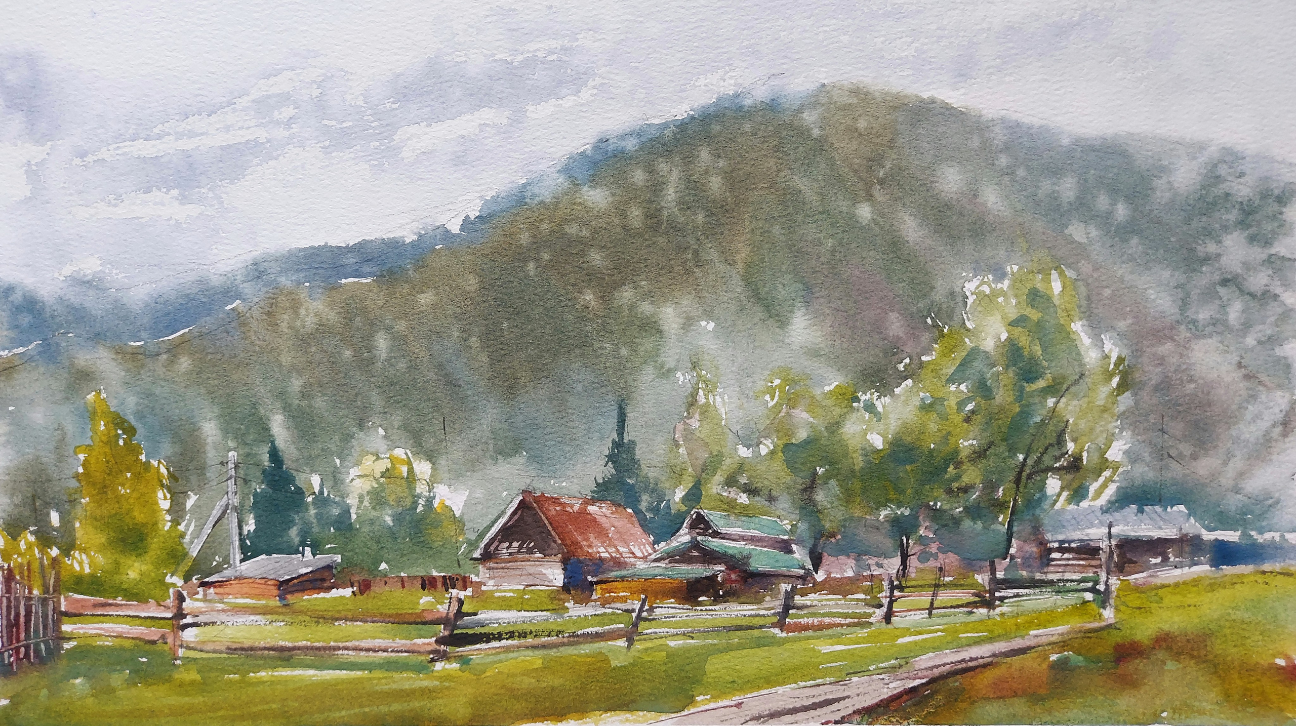 Askat | Altai Mountains, Russia | August 2025 | 38 x 21 cm (~A3)