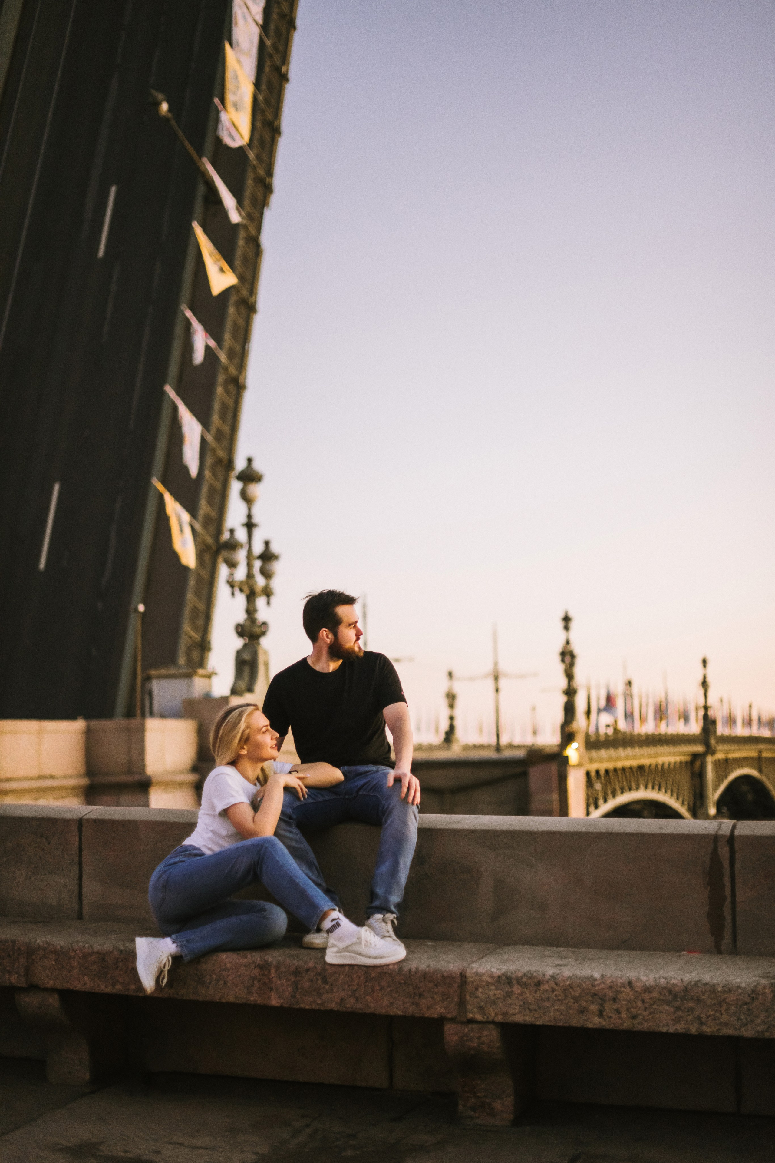 Лера и Женя. Разводные мосты. Рассвет. Свадебный фотограф в Санкт-Петербурге София Шубик