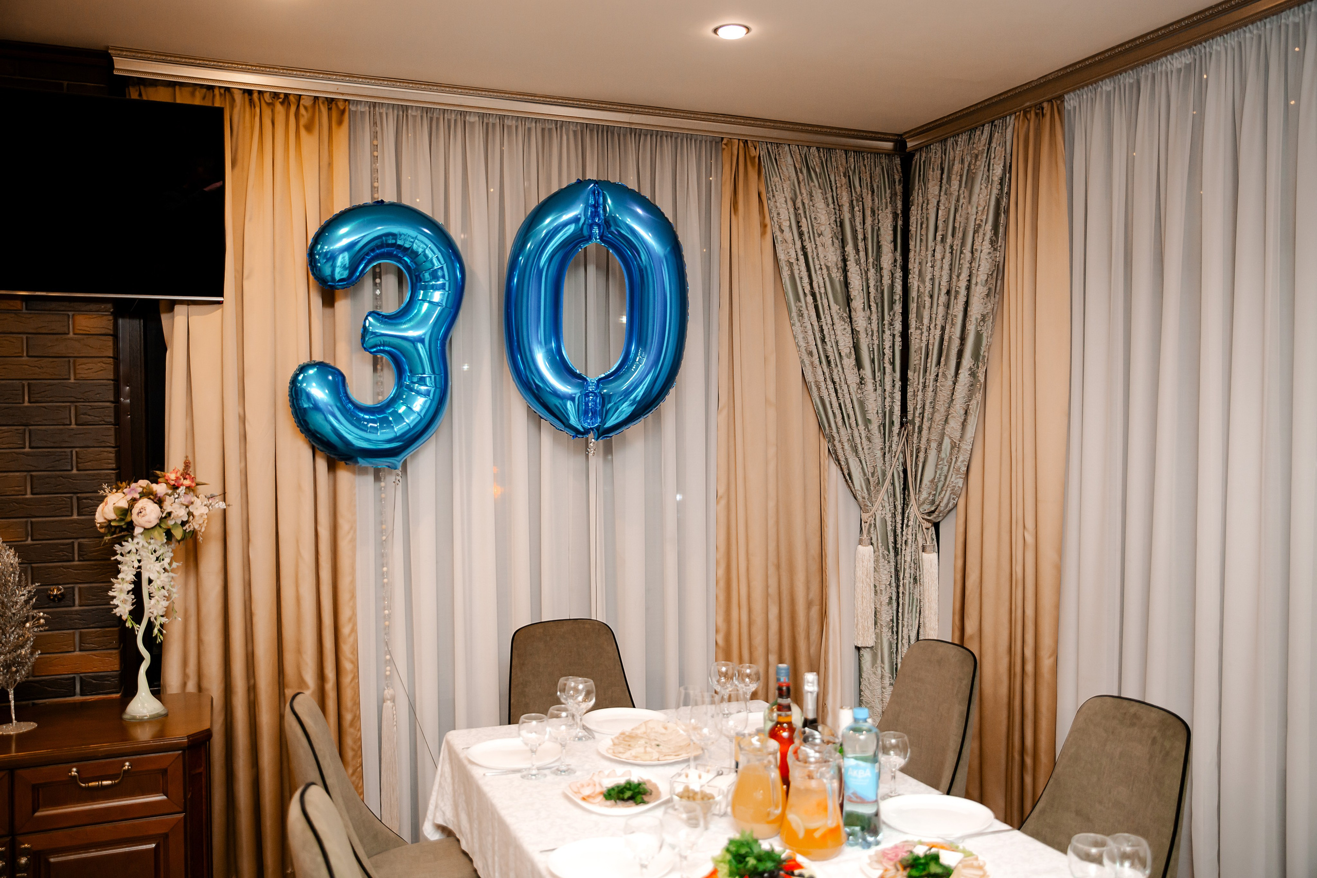 Фотосъемка юбилея в пиццерии Камин