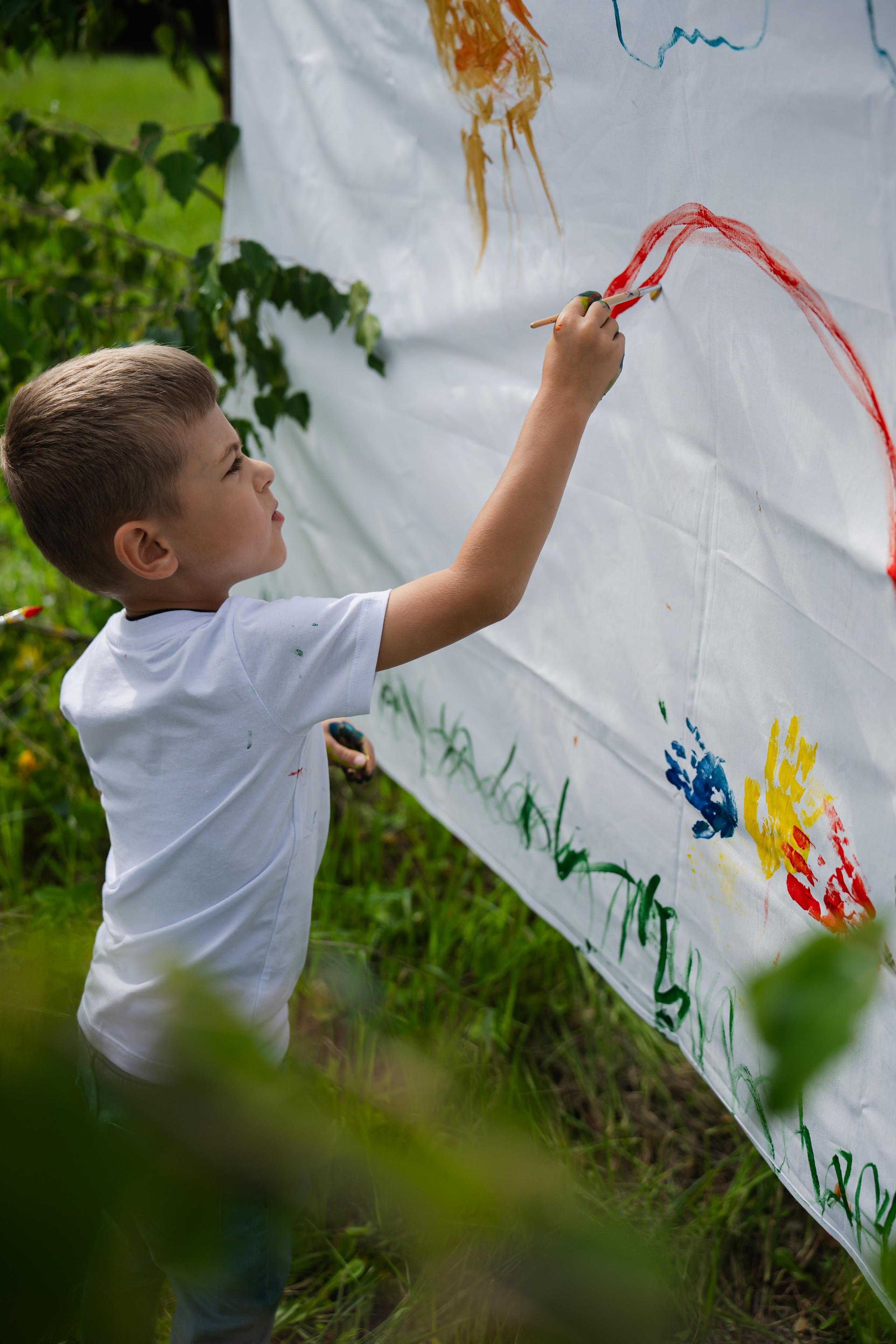 Фотосъемка детей с красками