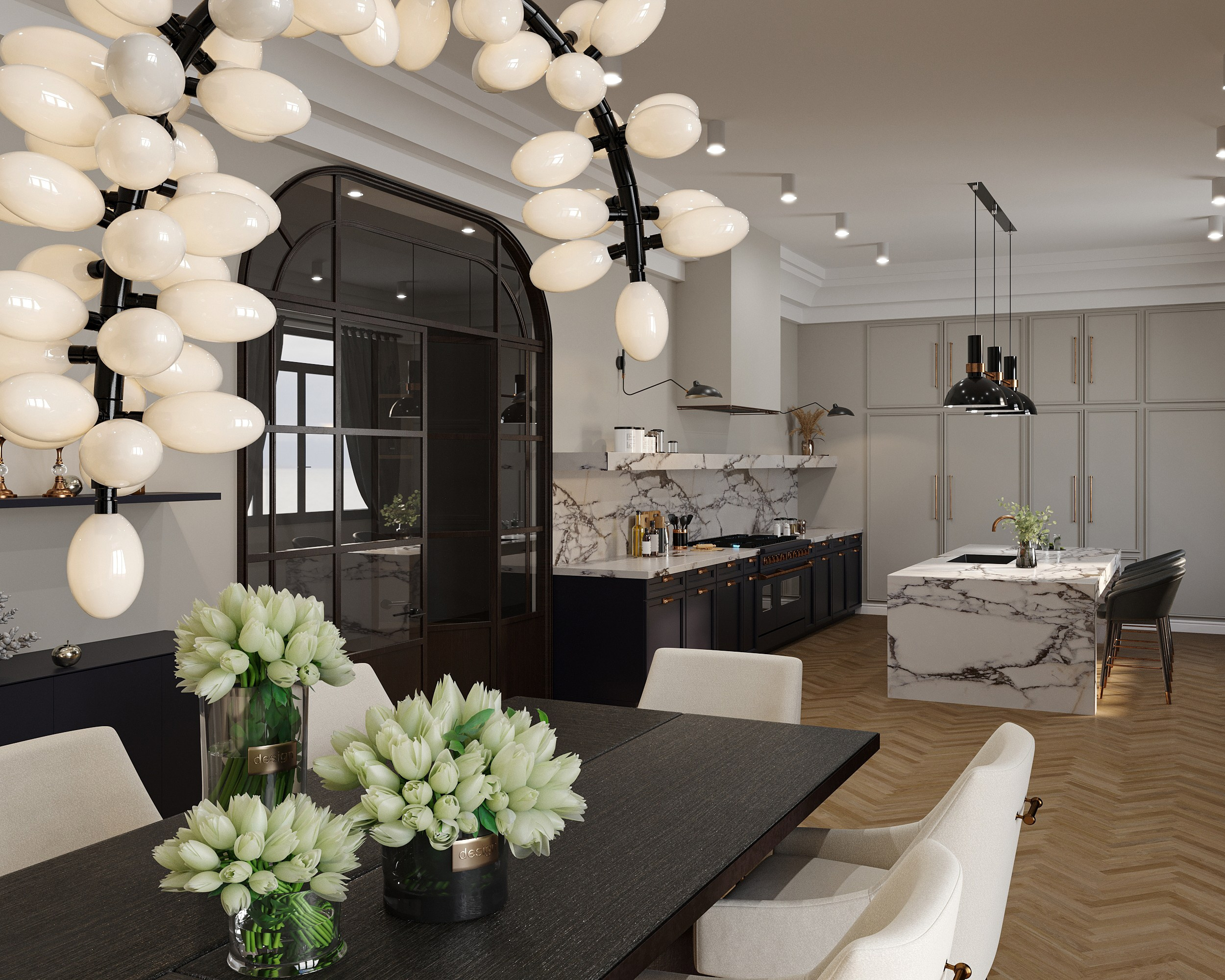 Кухня 63,3 кв. м. Королёва Анастасия | 3D визуализатор