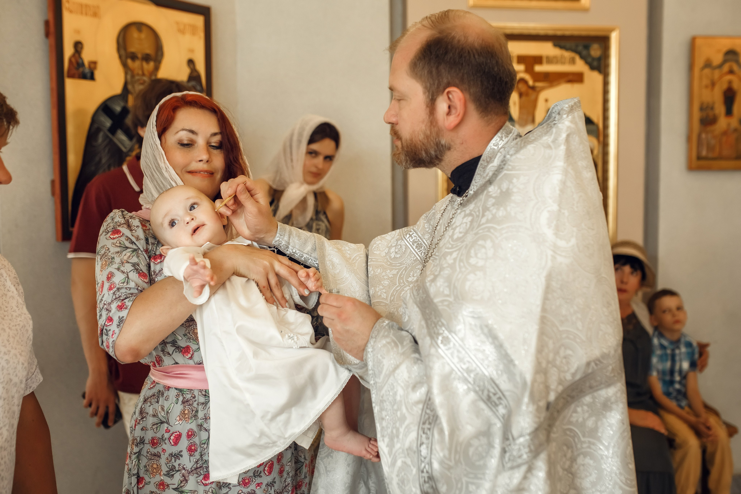 Крещение Дмитрия. Фотограф на Крещение, семейный фотограф в Москве