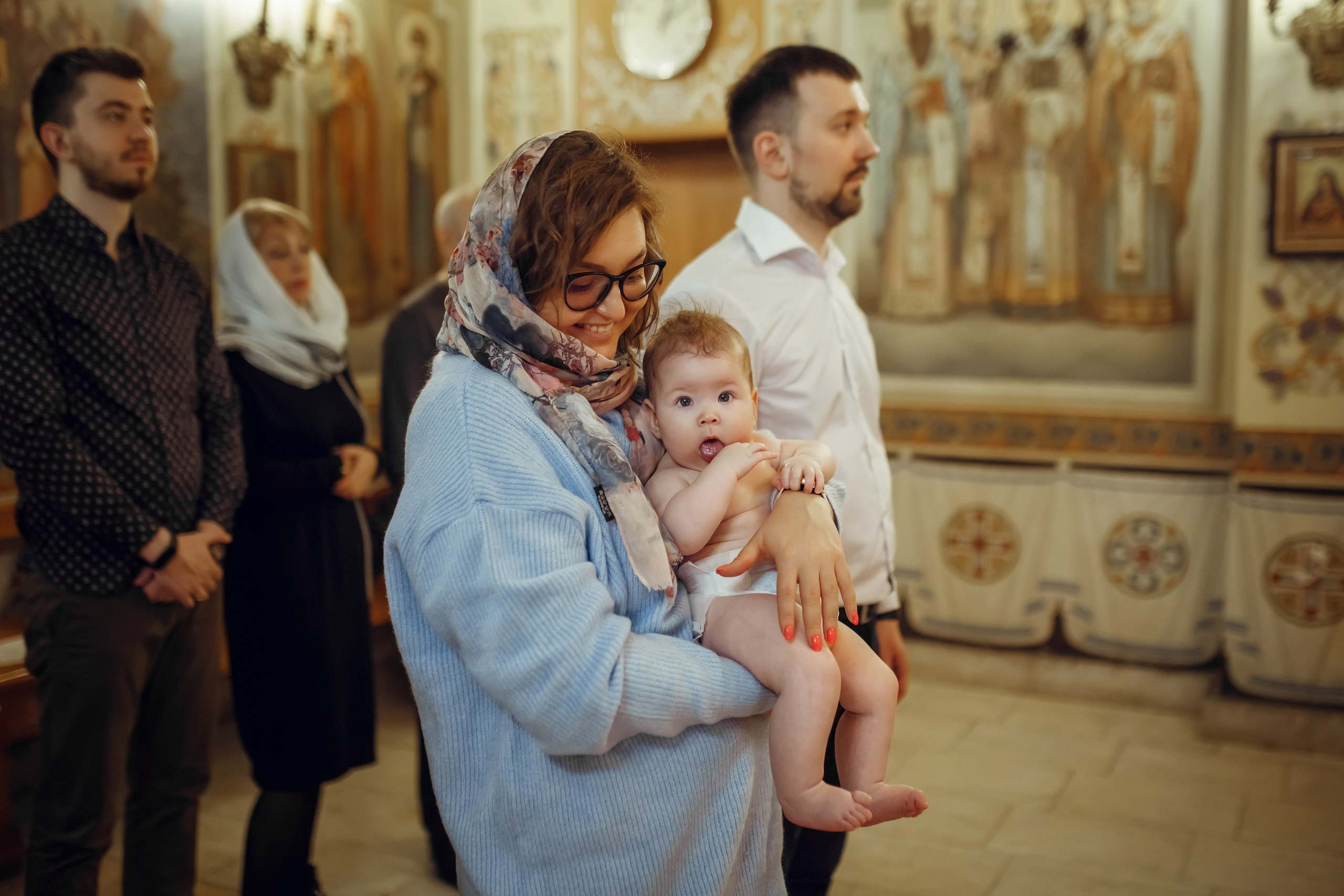 Крещение Валерии. Фотограф на Крещение, семейный фотограф в Москве