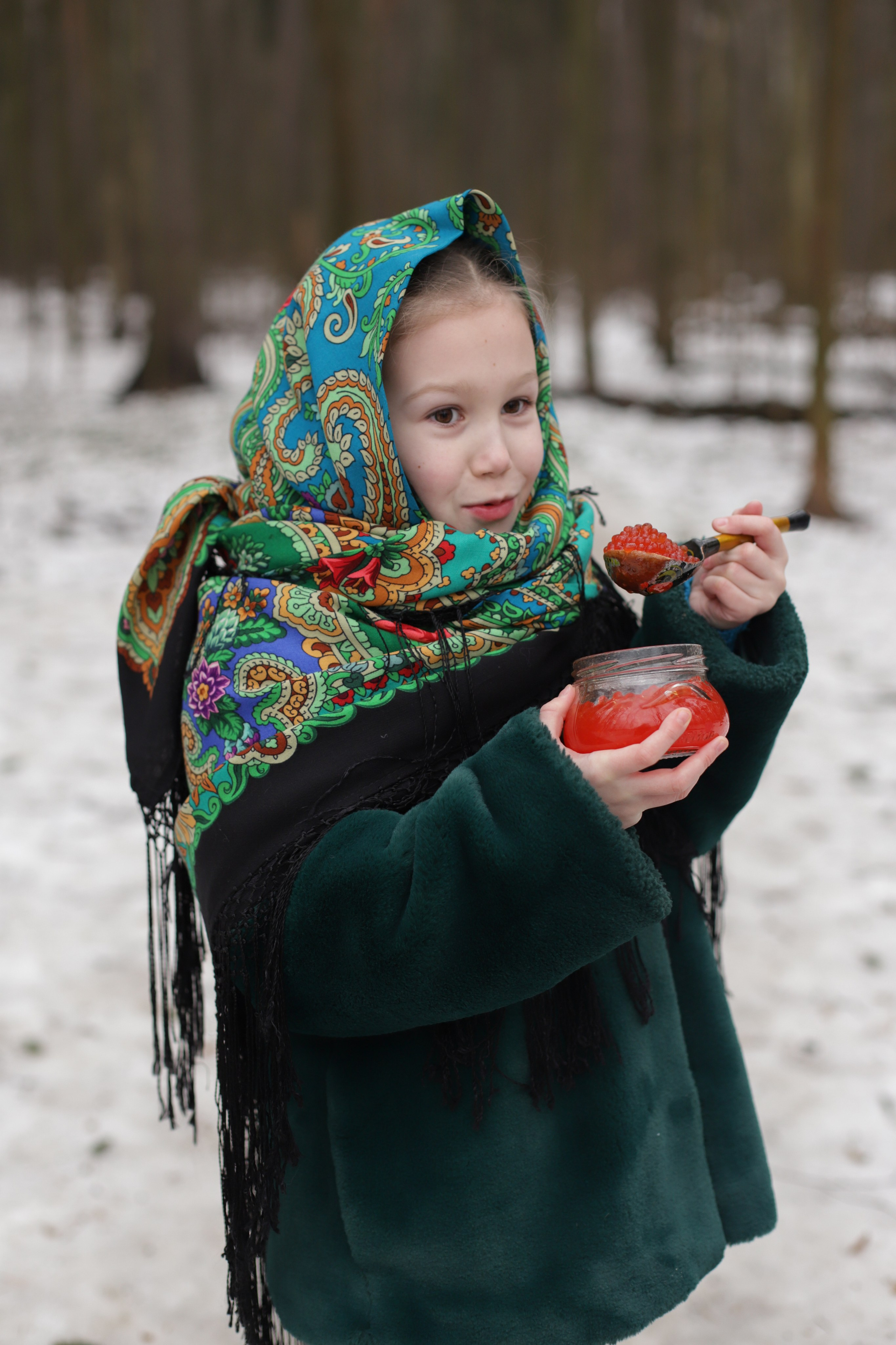Девчёнки в павлопосадских платках и мальчишка. Диана Николаева — фотограф город Балашиха