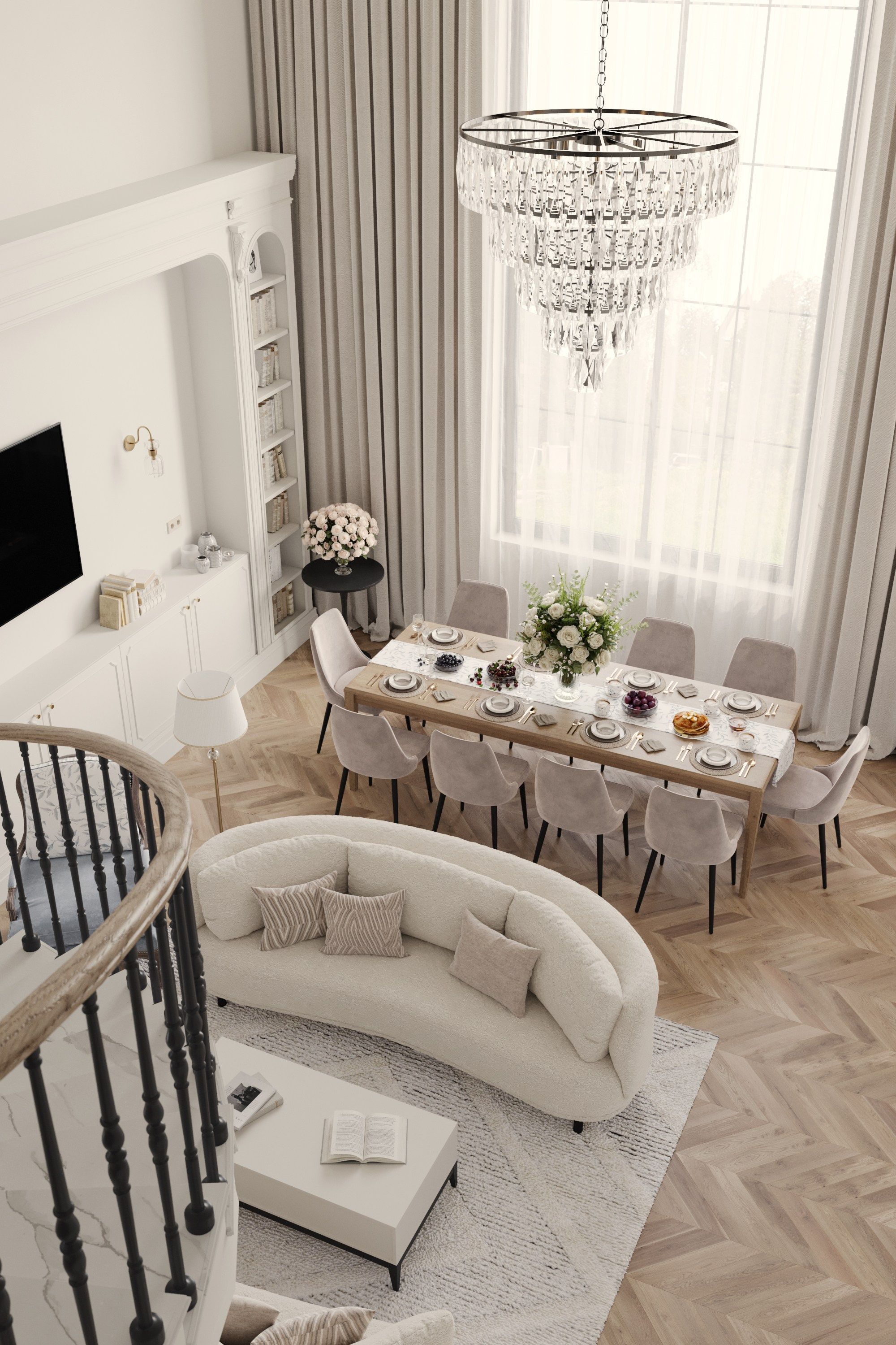 Дом 320 м² для большой семьи в Парижском стиле🤍