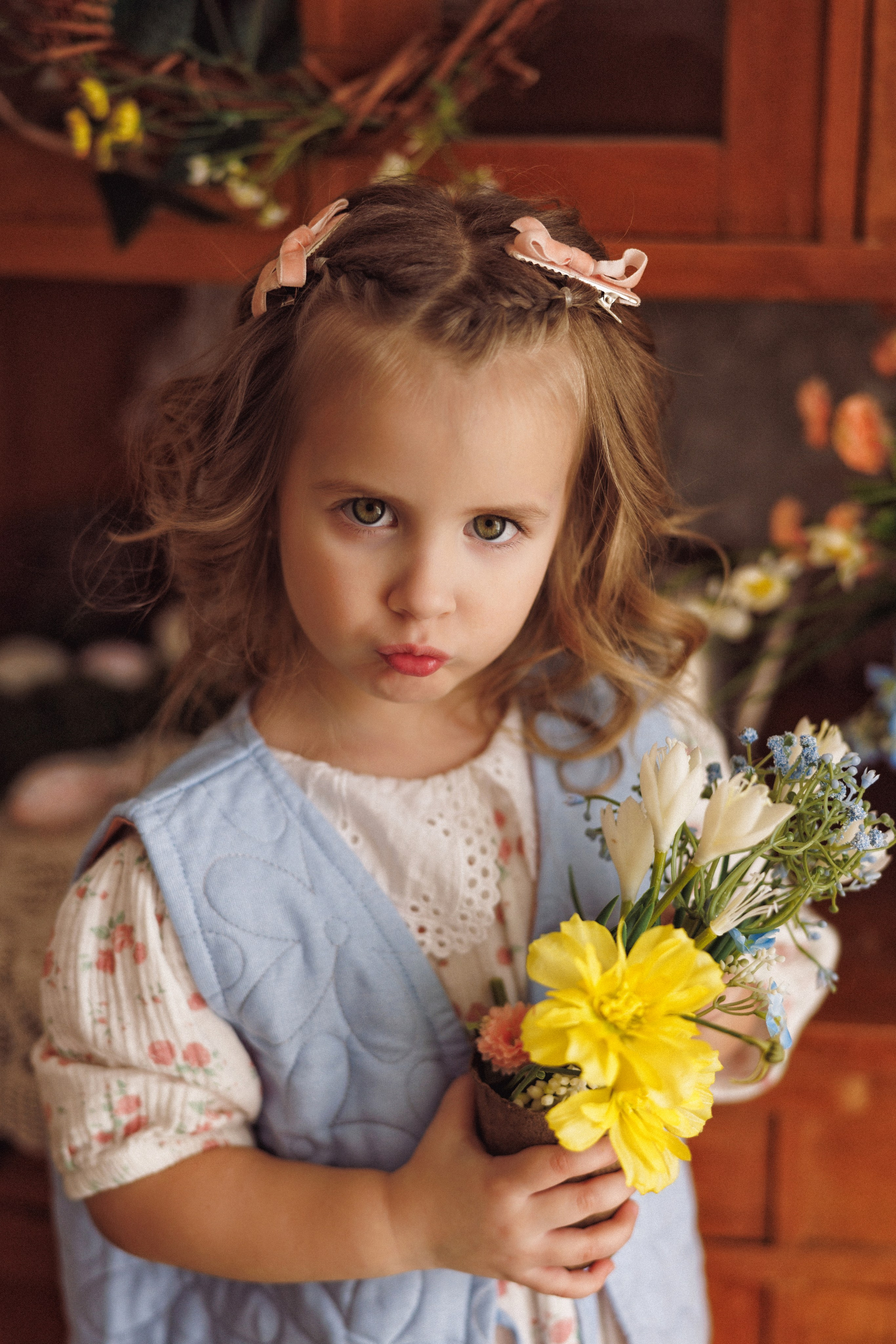 Пасхальная фотосессия с животными (утята, козлик и кролики), в фотостудии «Mestone» город Краснодар. Семейный и детский фотограф в Краснодаре Анна Трашкова