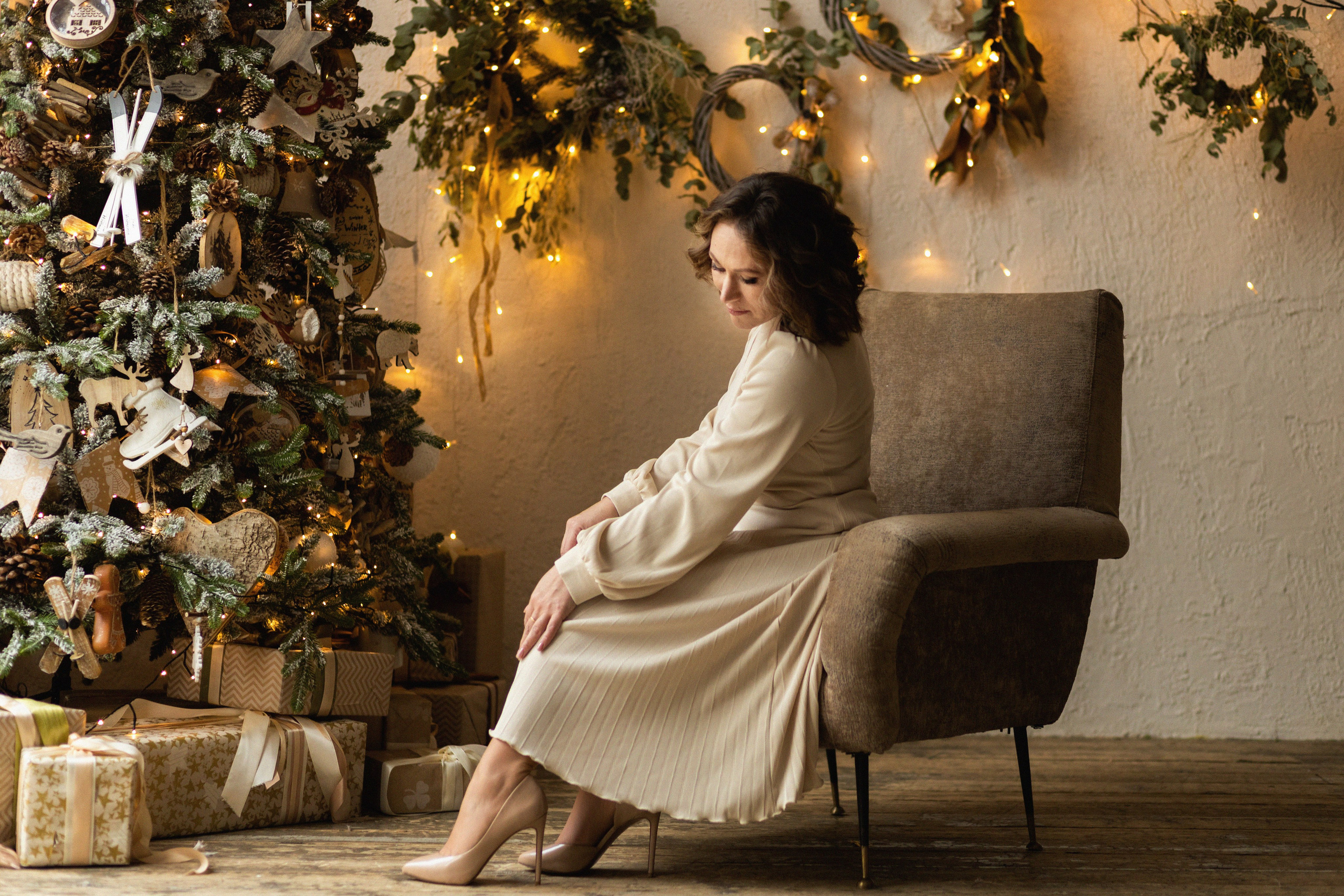 Новогодняя семейная фотосессия в зале Глобус. Семейный и свадебный фотограф Москва Канделаки Ольга