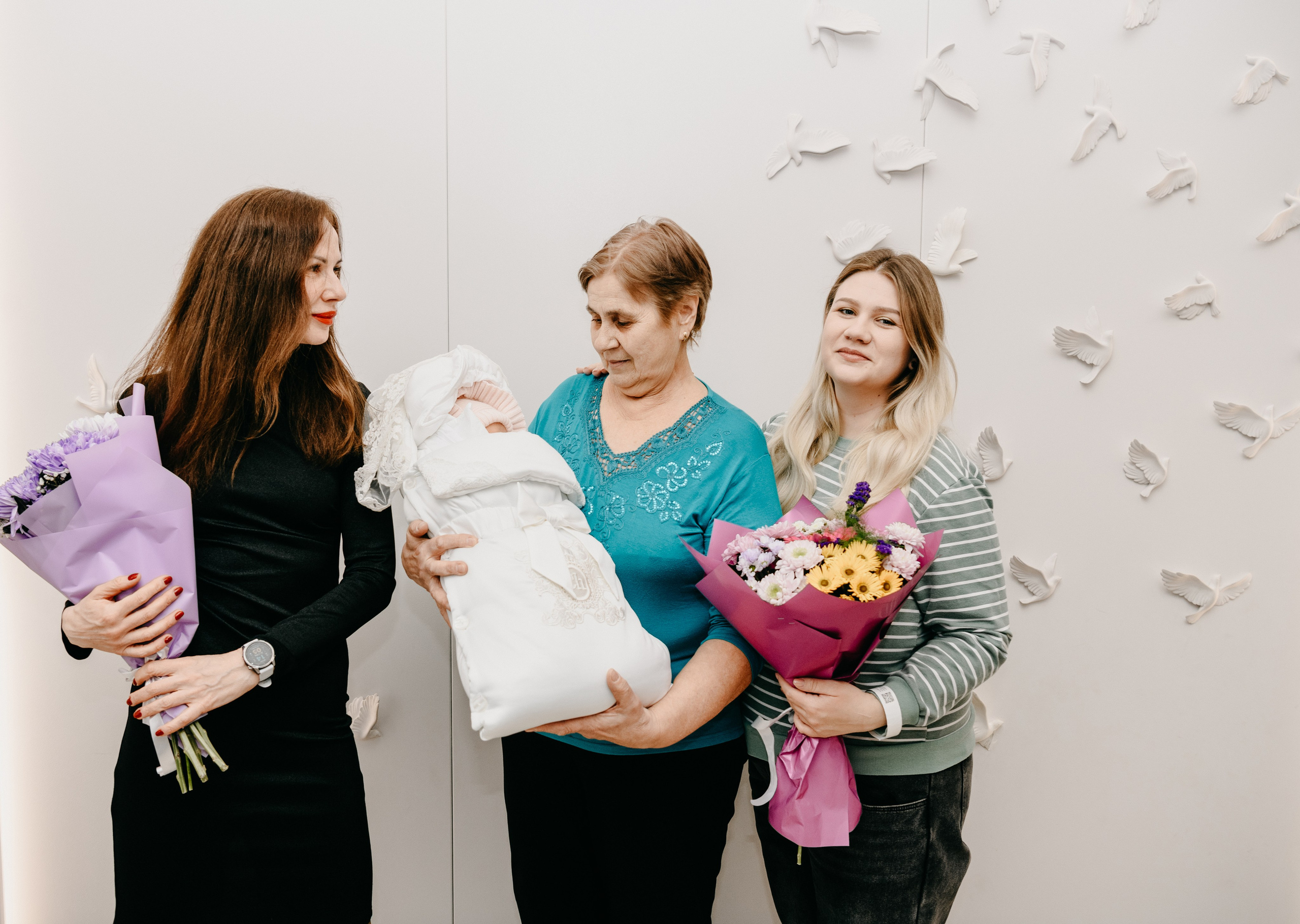 Выписка Арины. 4 роддом. Фотограф на выписку из роддома в Москве и МО