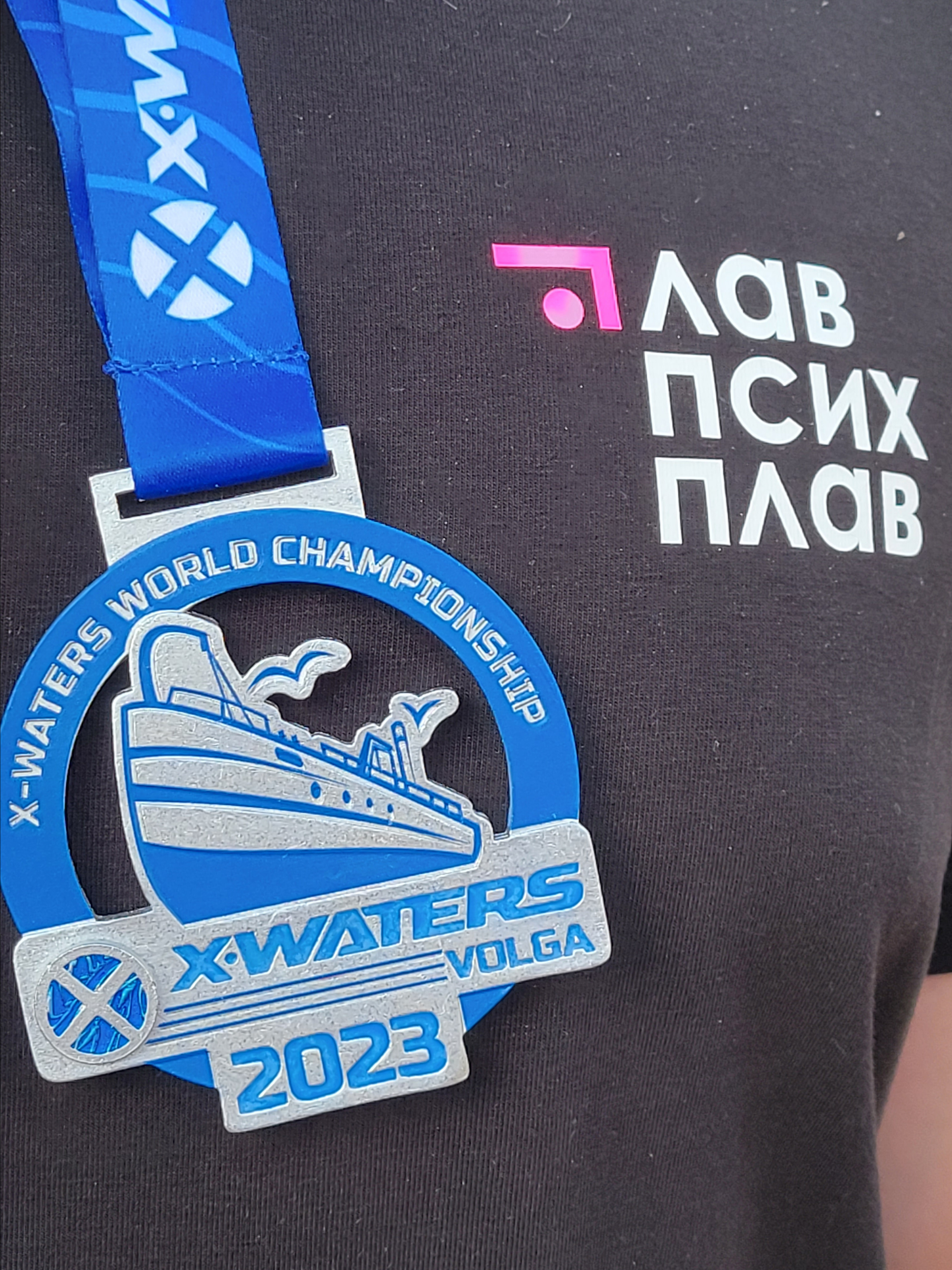 Чуть позже заметил пловца рядом в зеленоватом костюме. Присмотрелся - Макс. Обсудили, что течение сносит не так сильно и пора брать левее к финишу. Угу, сказал Макс, и погреб дальше вправо. В итоге я спрямил свой путь и закончил дистанцию на пол минуты раньше