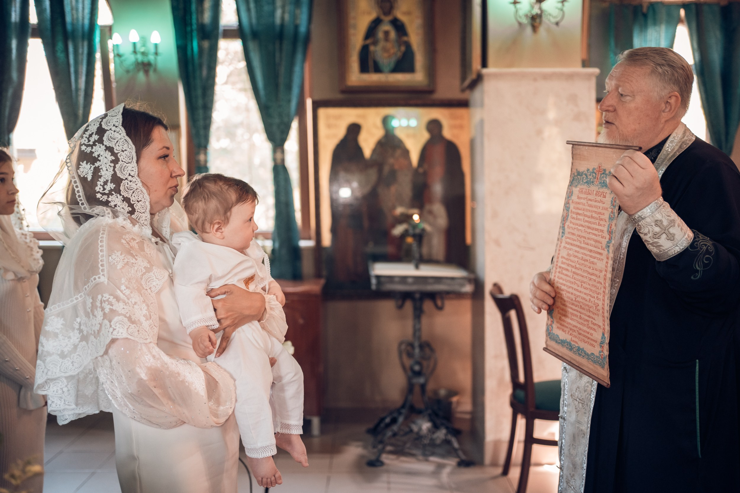 Крещение в храме Прп.Сергия Радонежского с. Орлиное. Церковный фотограф Севастополь