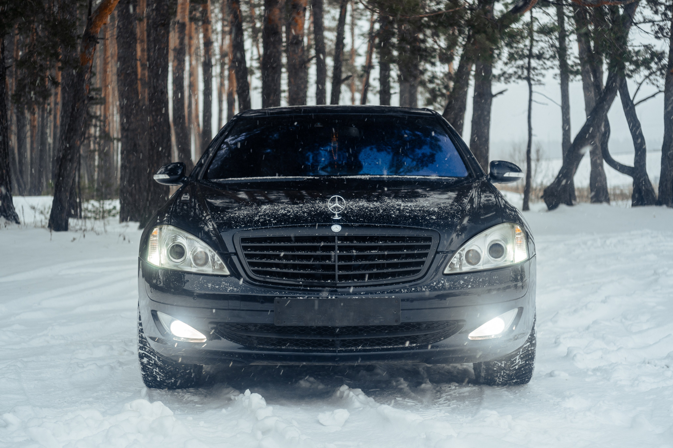 Автомобильная фото-сессия Mercedes-Benz S-class W221 в Калуге