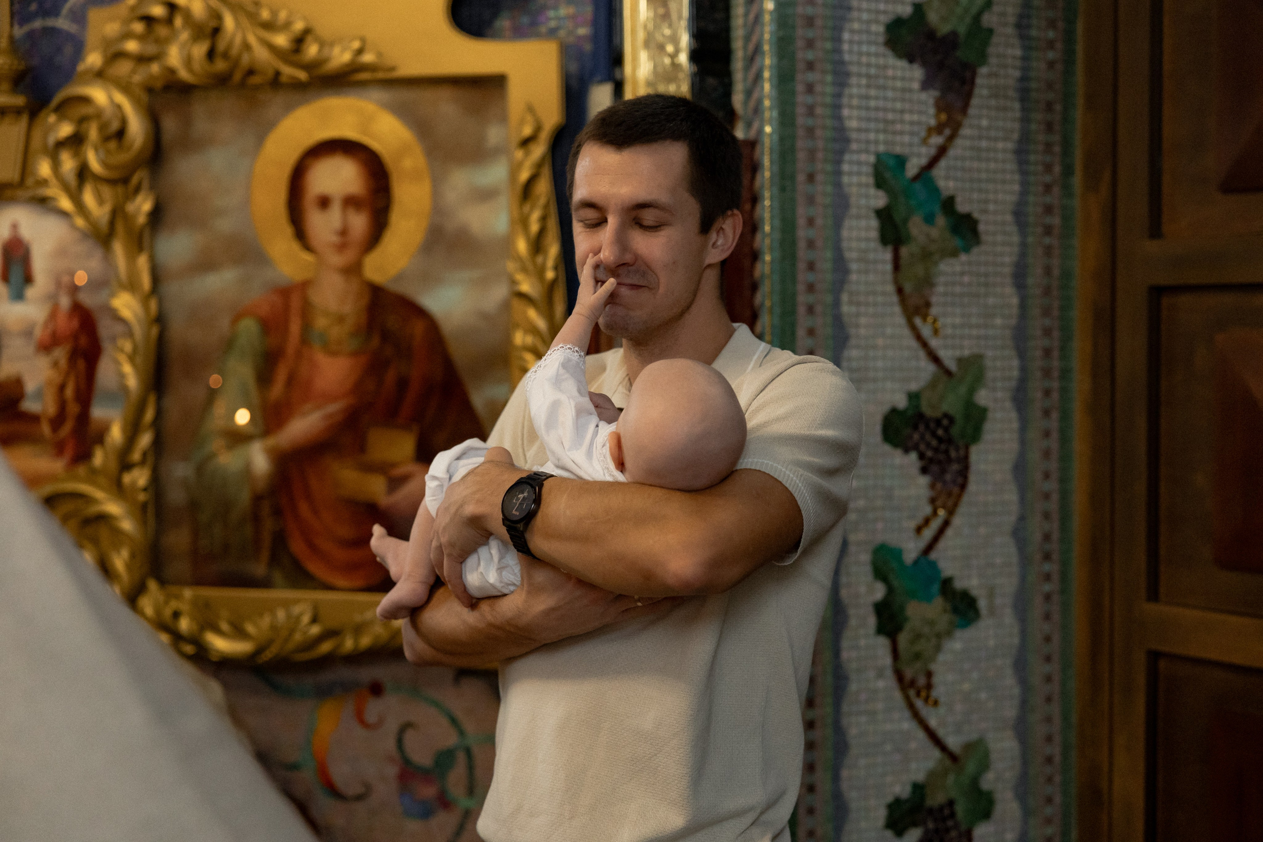 Крещение Ивана в часовне Серафима Саровского