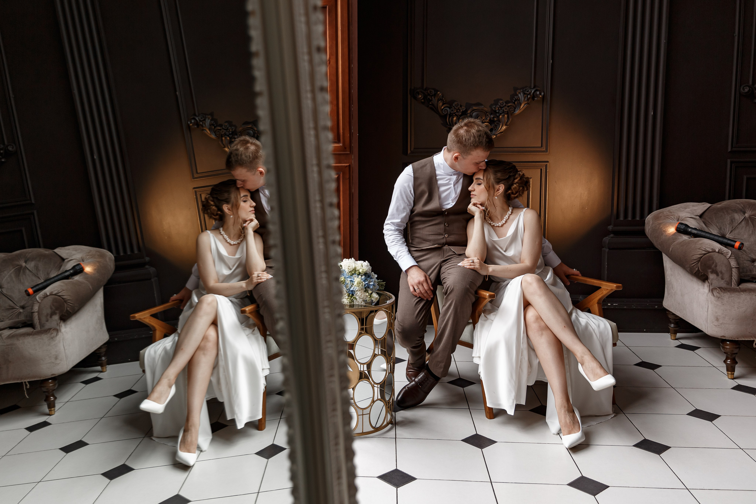 Свадебная фотосессия в городе и в фотостудии. Свадебный фотограф Москва и МО Сергей Киржаев