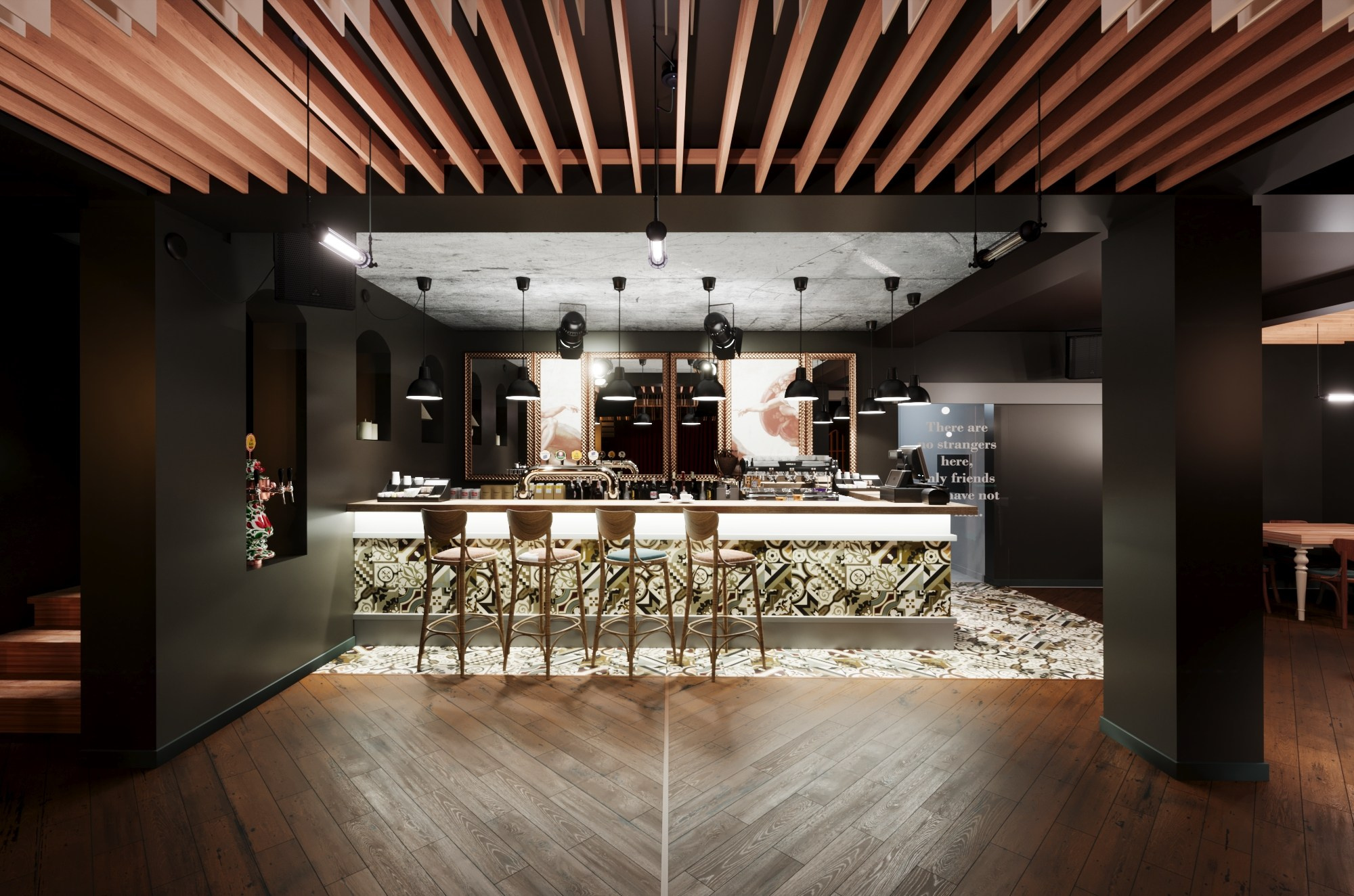 Ресторан. 3D визуализация