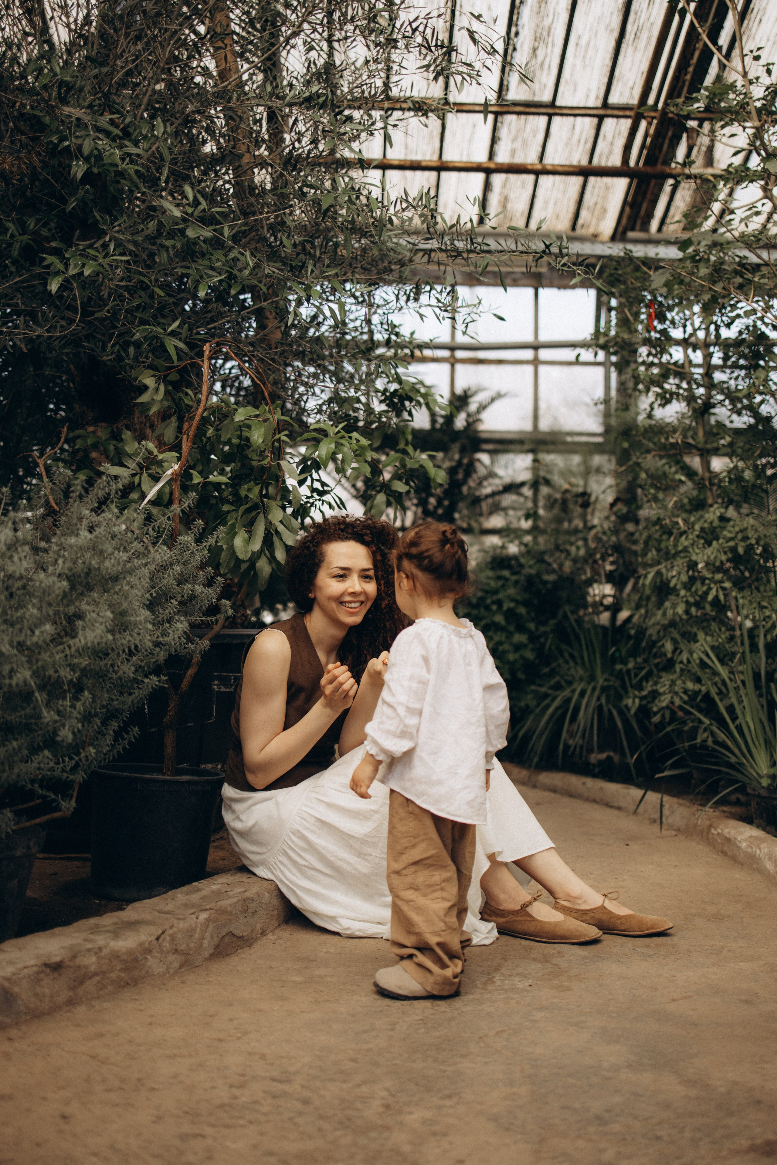 Прогулка по оранжерее. Семейный фотограф в Москве Ксения Аганина