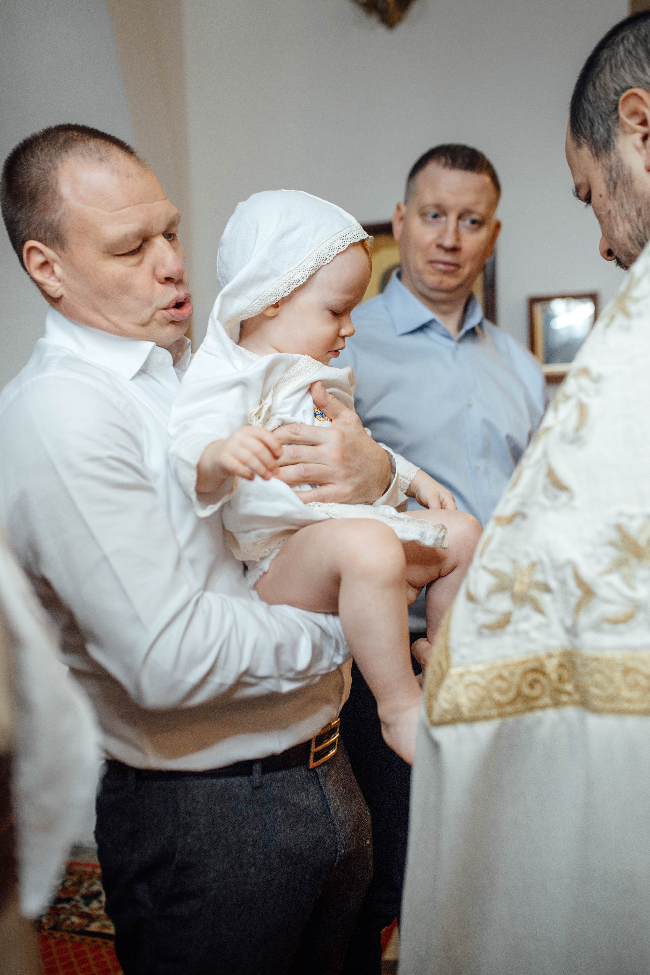 Таинство крещения Льва, храм Вознесения Господня, Ждановичи, февраль 2025