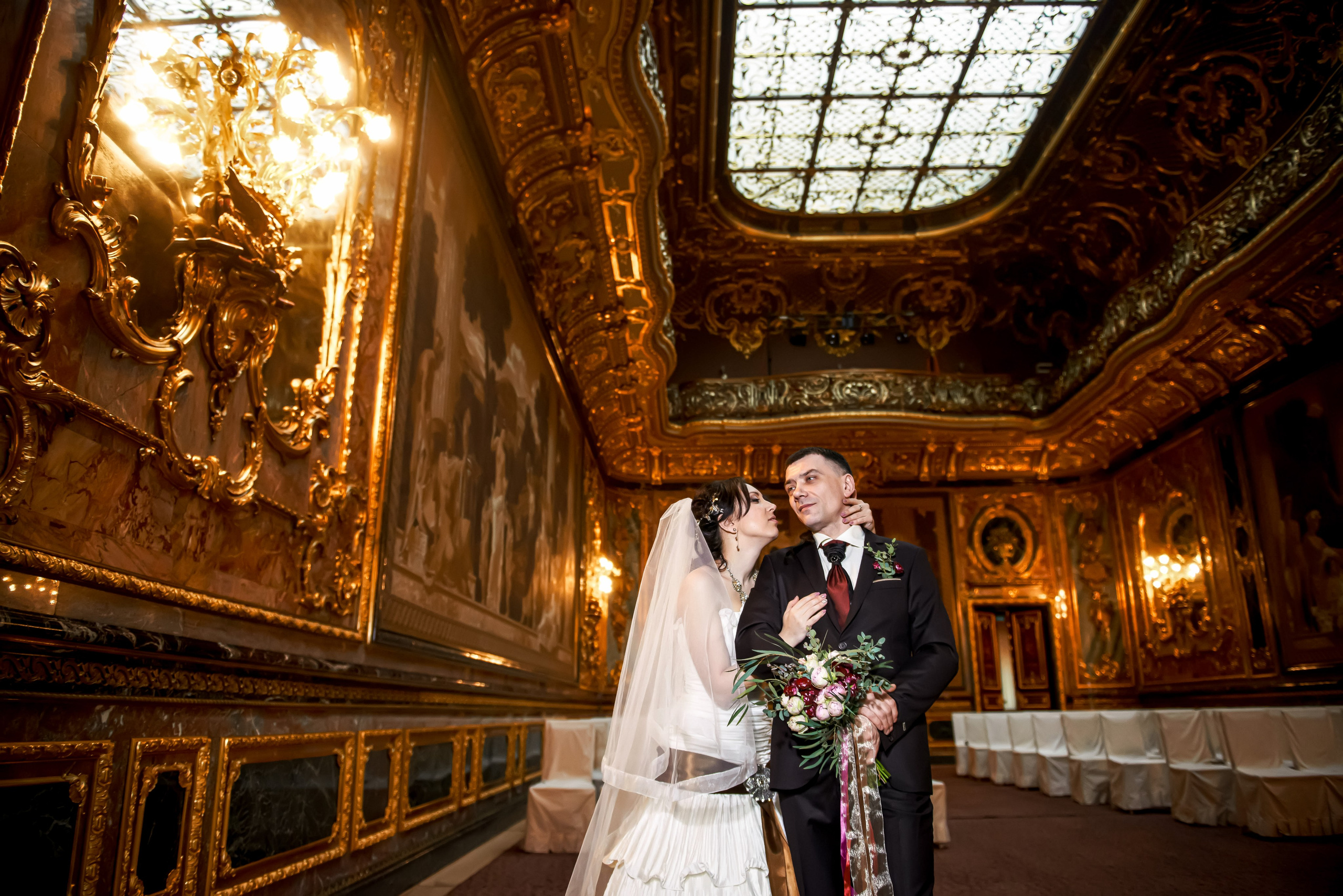 Свадебная фотосессия в Доме Архитектора на Большой Морской ул. Портретный, семейный и свадебный фотограф в Санкт-Петербурге и в Пушкине Ширяев Денис