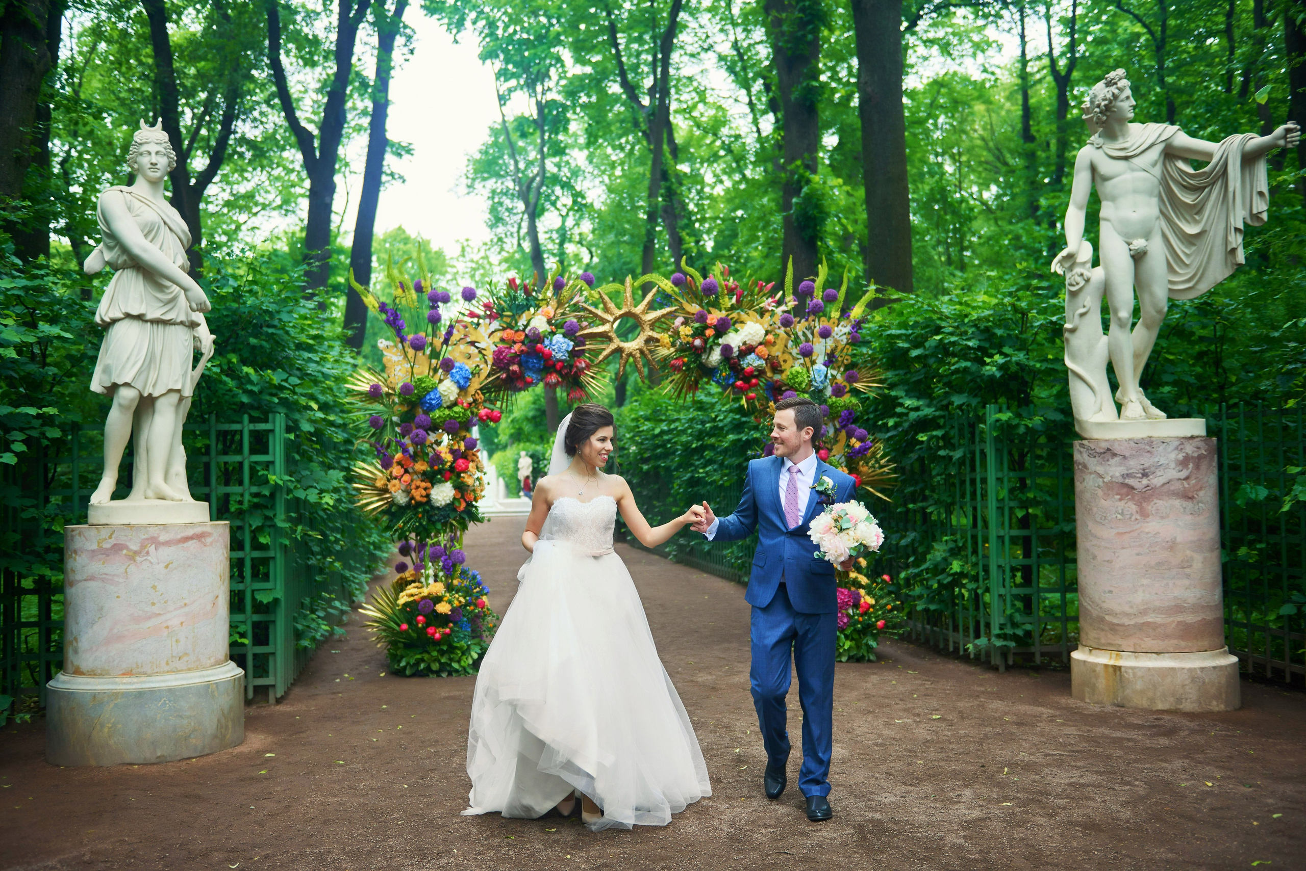 Валерия и Андрей (свадебная фотосессия в Летнем саду). Портретный, семейный и свадебный фотограф в Санкт-Петербурге и в Пушкине Ширяев Денис