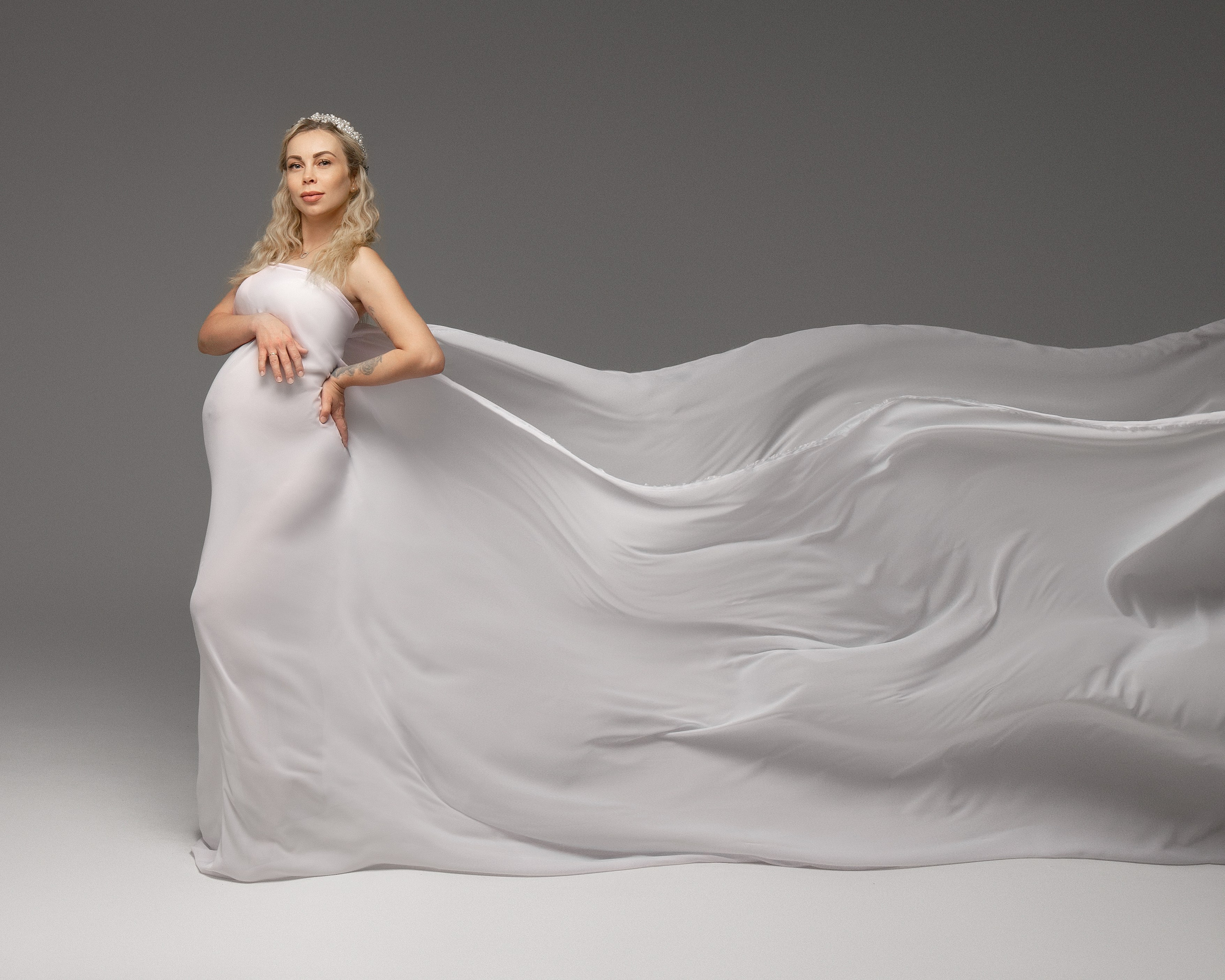 Белый Шифон. Фотограф беременности в Екатеринбурге Илона Филатьева
