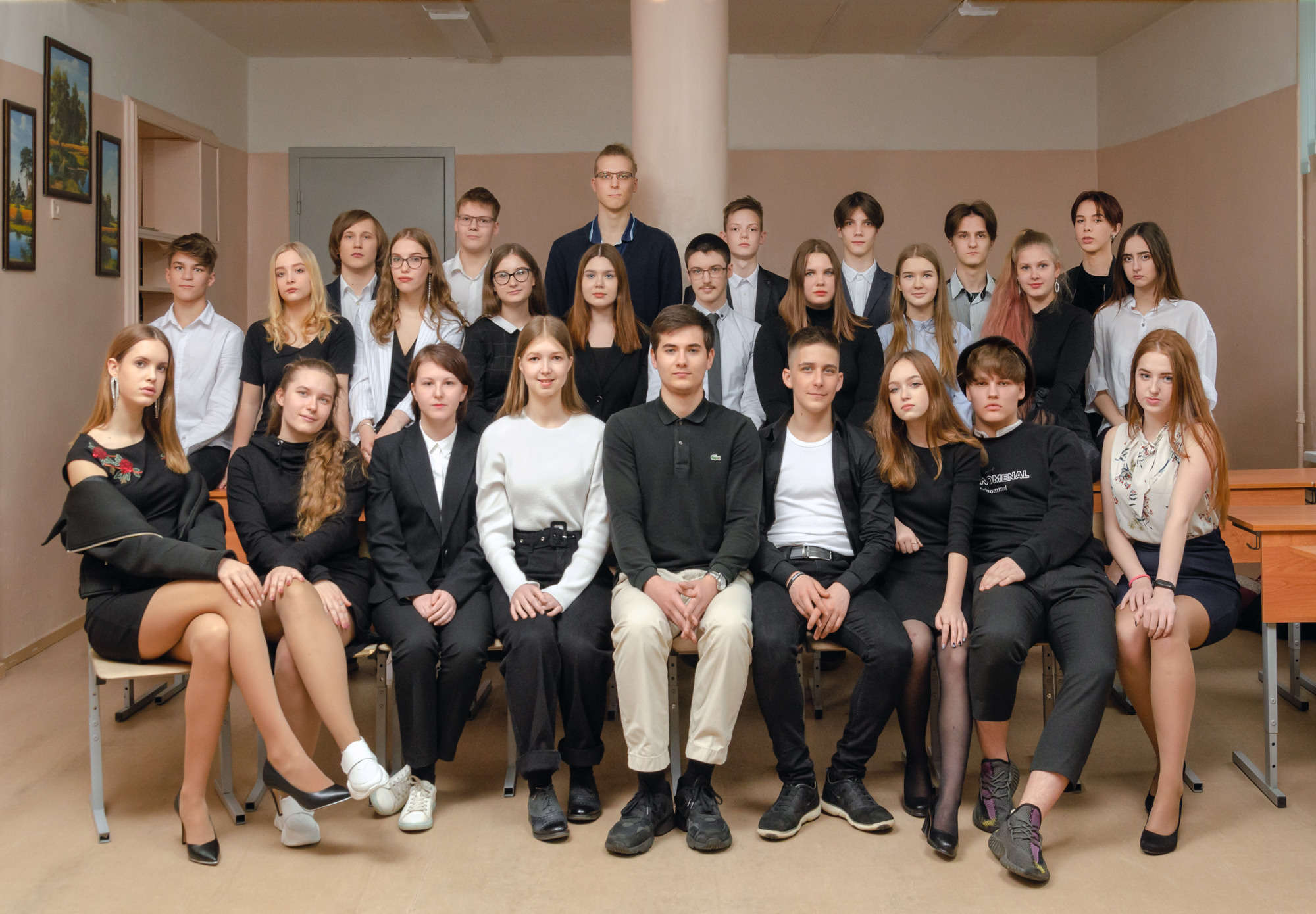Фотография класса на выпускной.