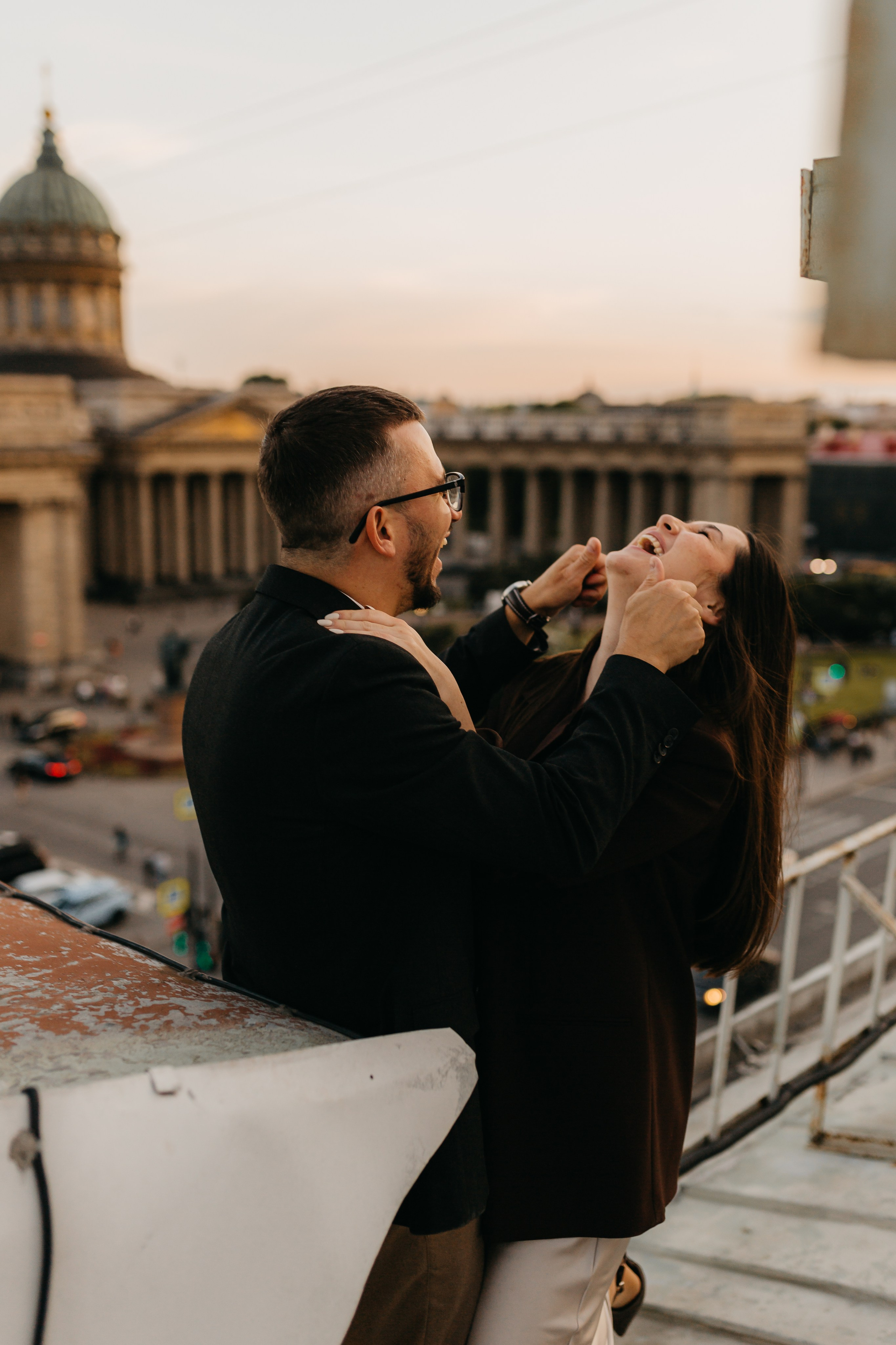 LoveStory на крышах Питера. Фотограф Санкт-Петербург Князева Елизавета