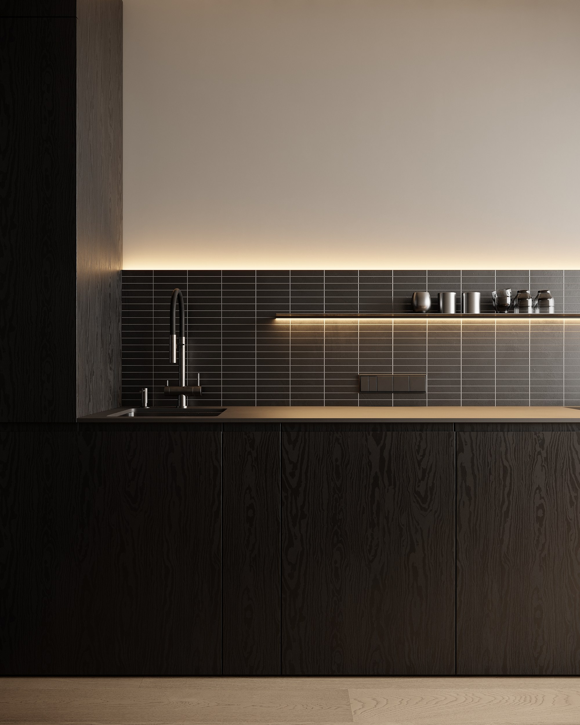 Брутальная квартира с черными акцентами для холостяка. Дизайн интерьера Санкт-Петербург | Москва | Калининград