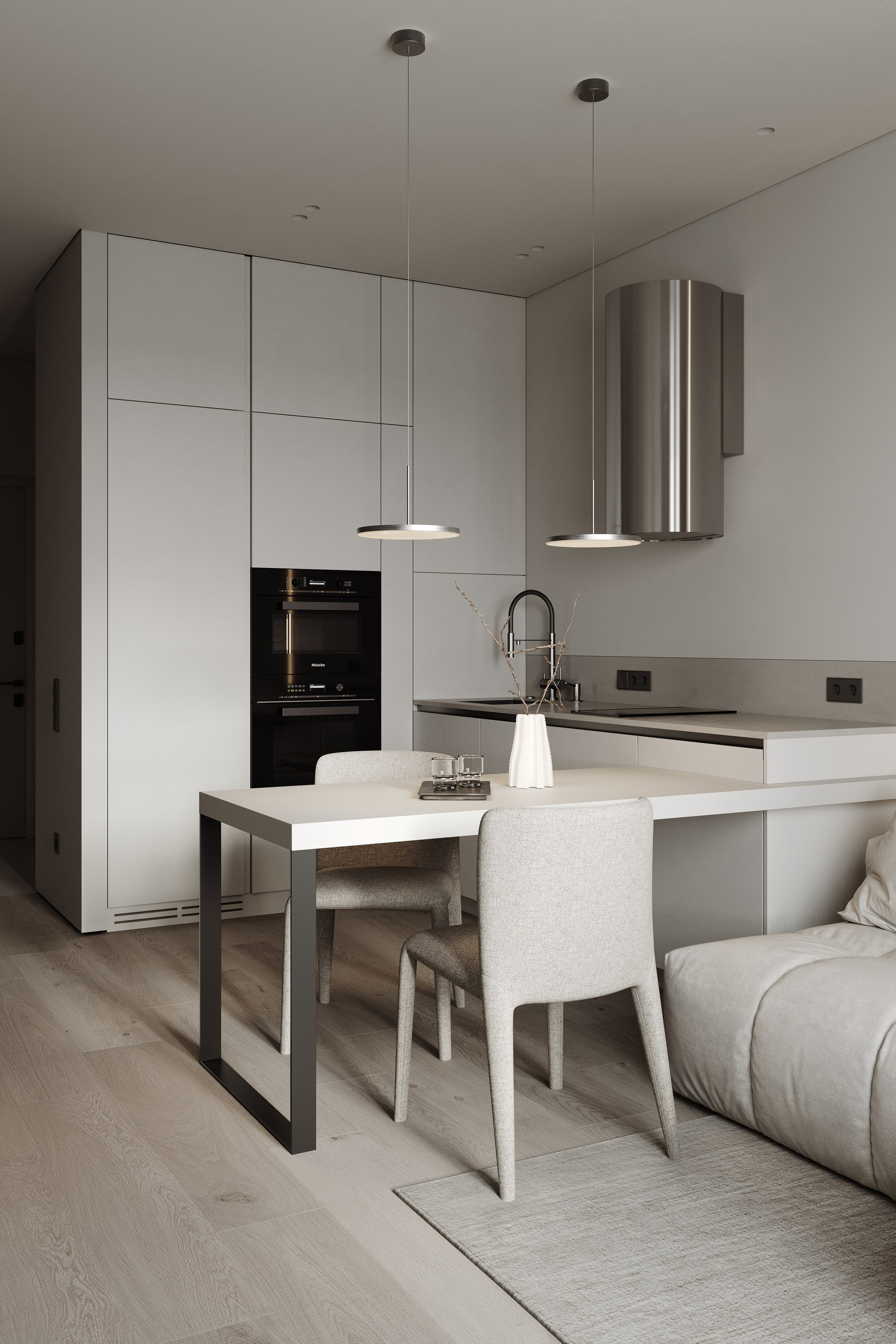 «Manhattan» | Kitchen & Living room. Середа Юлия | Визуализация