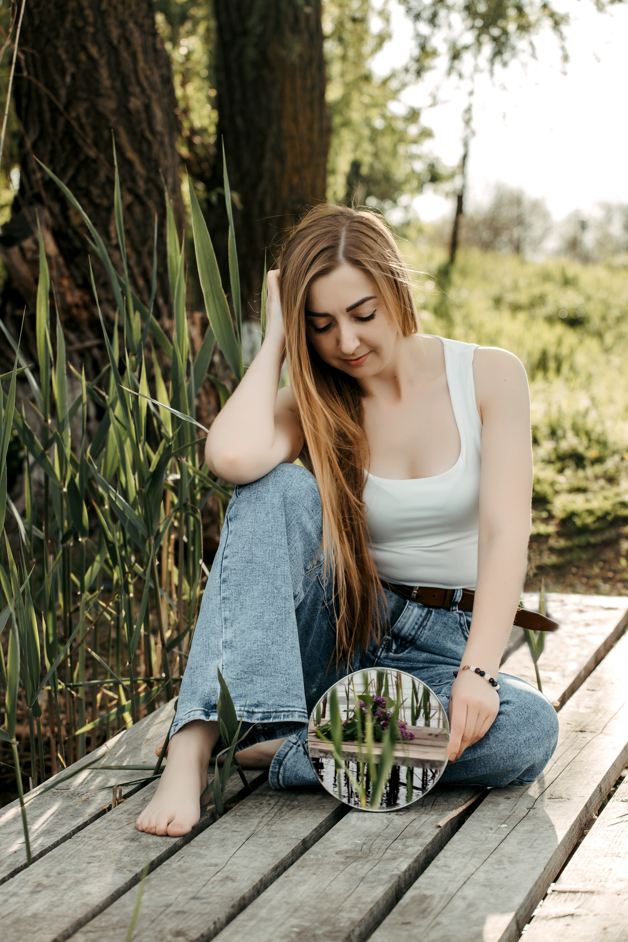 Женская фотосессия на природе с сиренью. Свадебный и семейный фотограф в Краснодарском крае Мария Данилкина