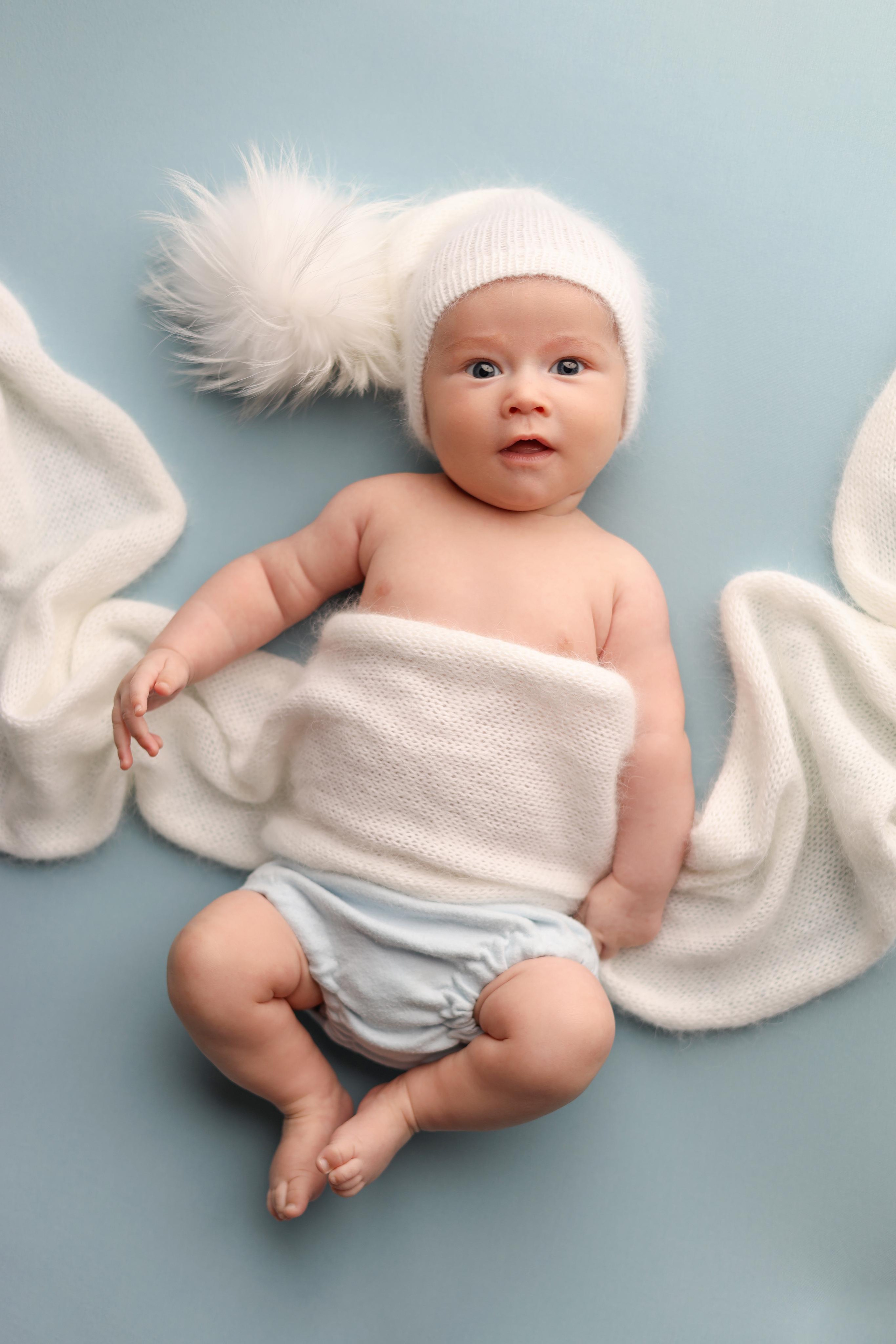 Ньюборн съемка мальчика Левы, 3 месяца. Фотограф новорожденных Москва. Ньюборн фотограф Москва