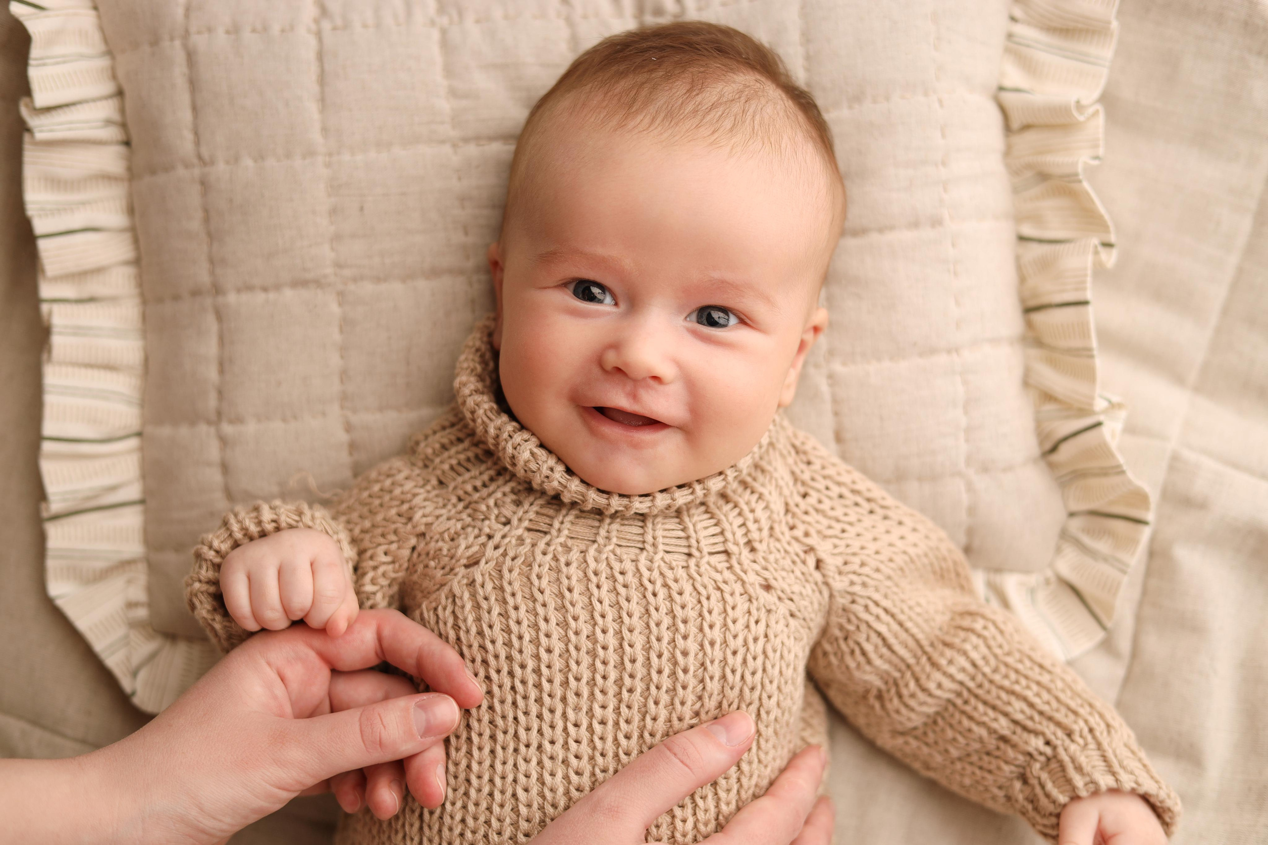 Ньюборн съемка мальчика Левы, 3 месяца. Фотограф новорожденных Москва. Ньюборн фотограф Москва