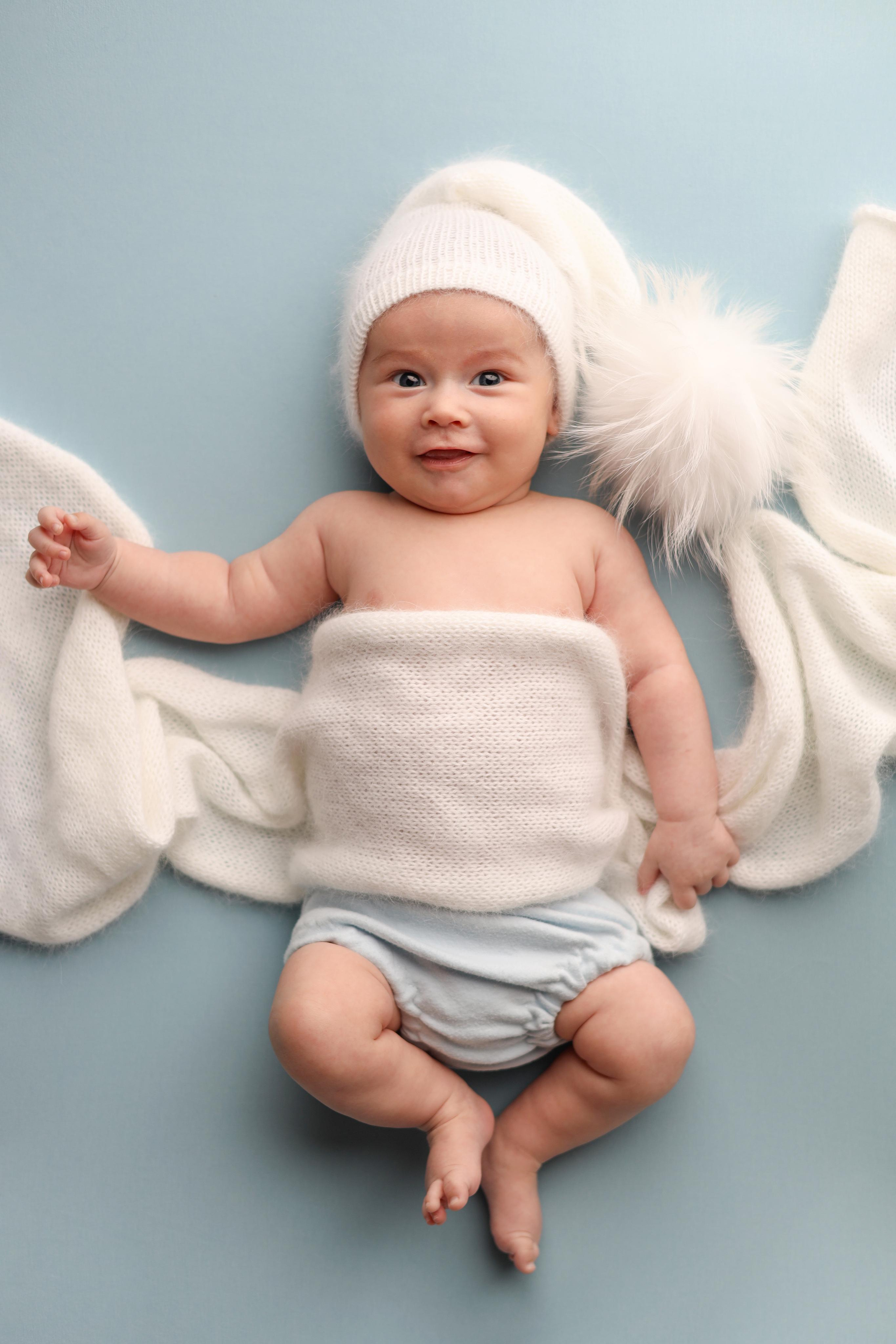 Ньюборн съемка мальчика Левы, 3 месяца. Фотограф новорожденных Москва. Ньюборн фотограф Москва