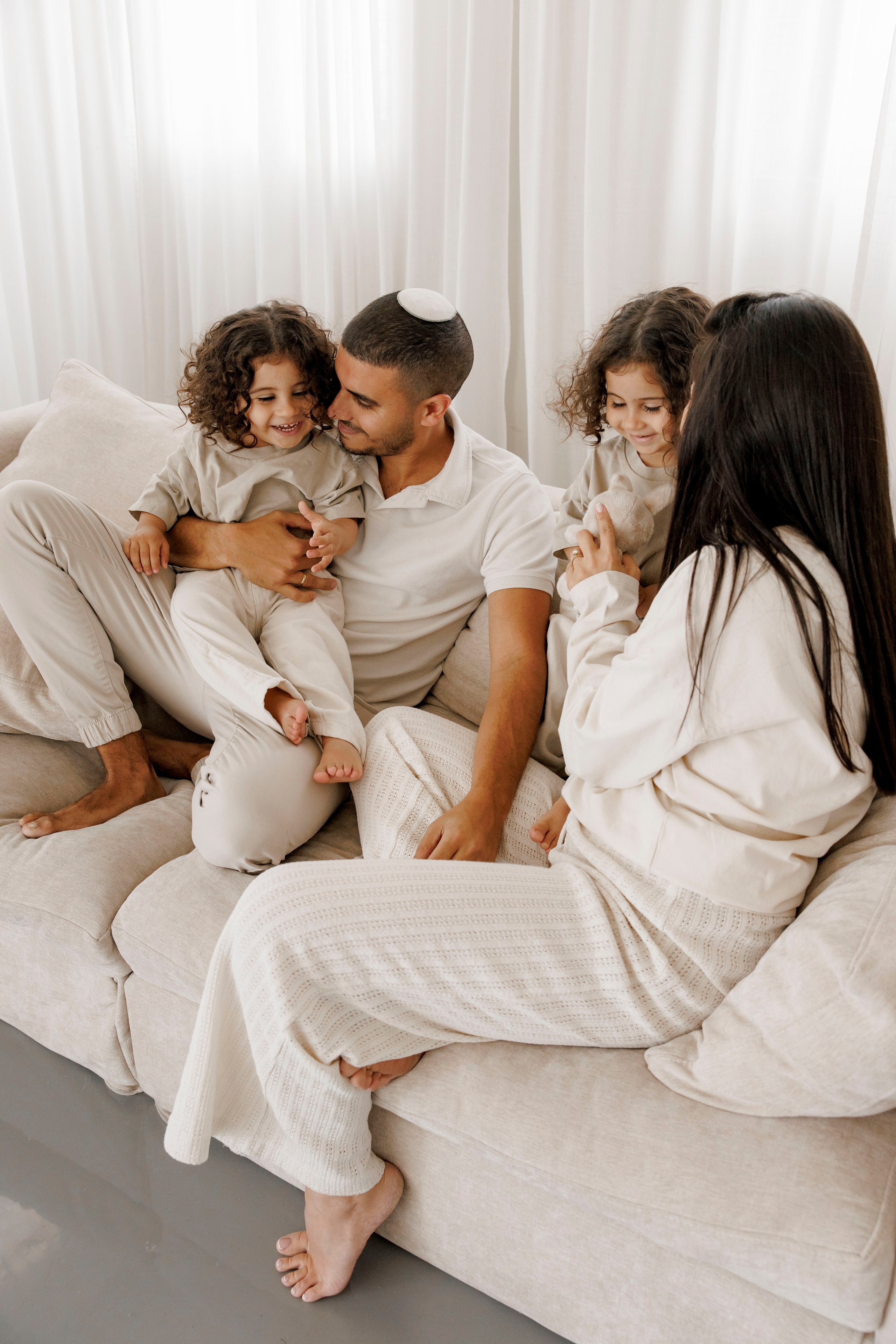 Family photoshoot inside the studio in Hadera. Wedding and family photographer