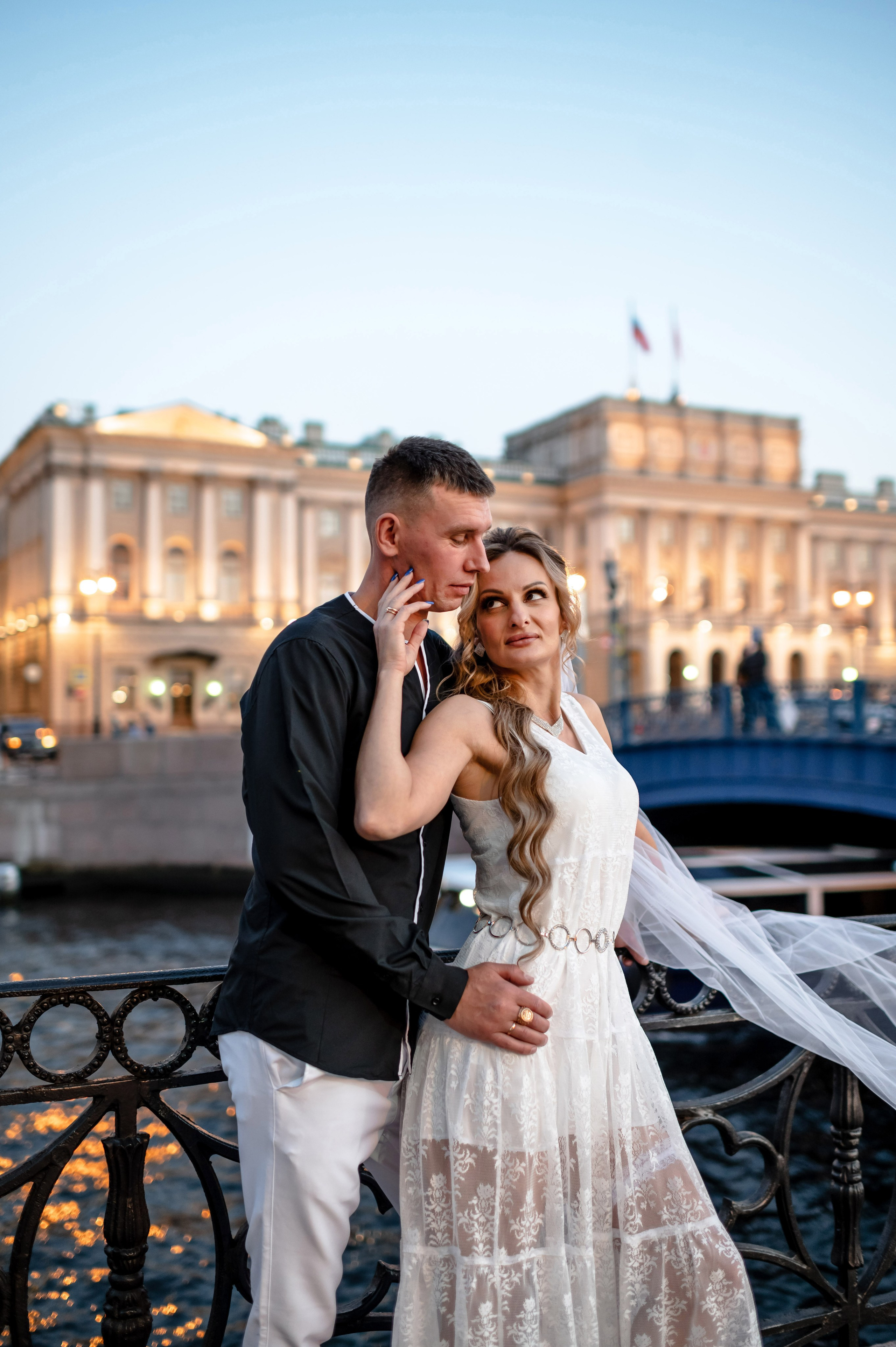Екатерина и Андрей (свадебная фотосессия в вечернем Петербурге). Портретный, семейный и свадебный фотограф в Санкт-Петербурге и в Пушкине Ширяев Денис