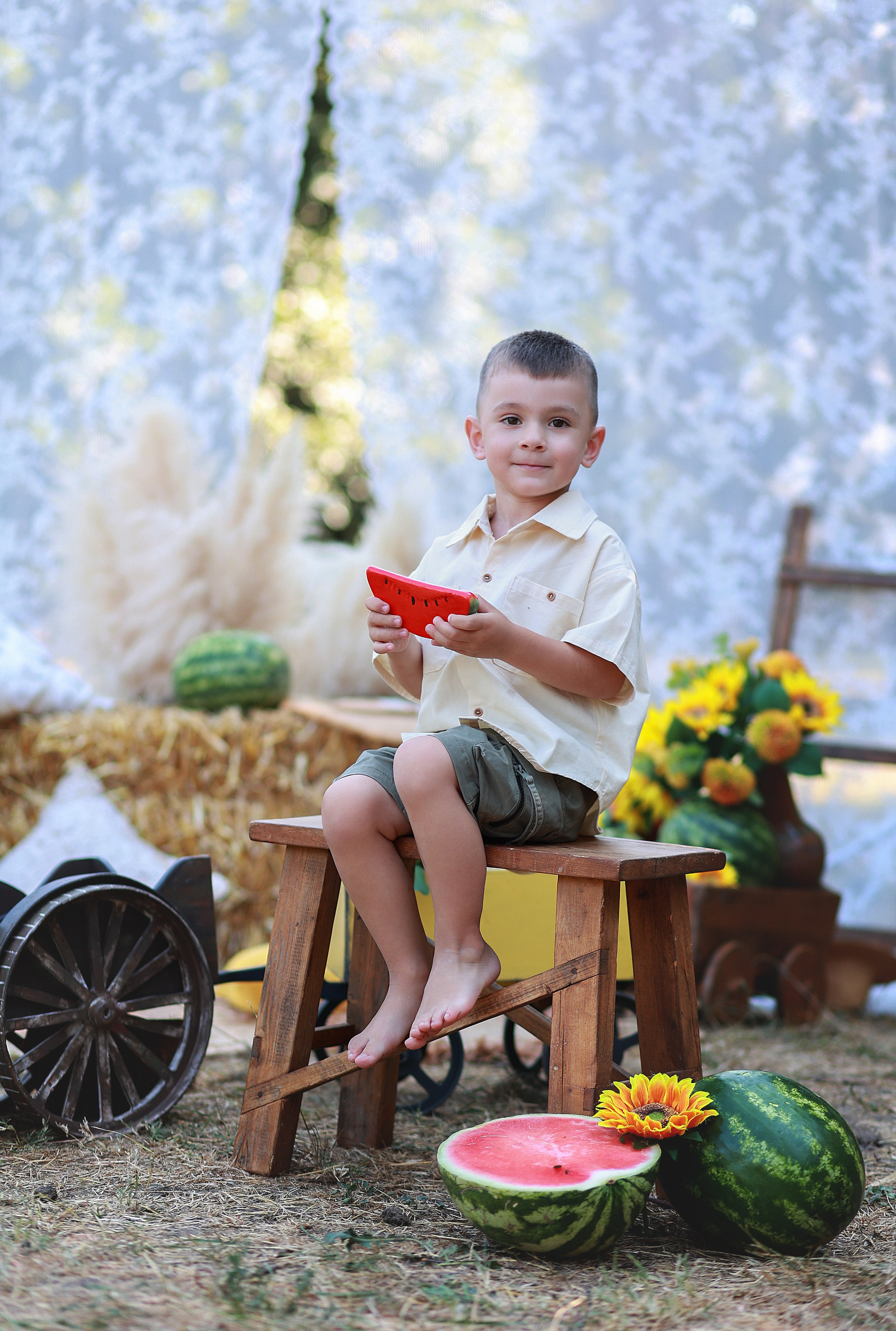 Арбузный фотодень. Детский семейный фотограф Краснодар