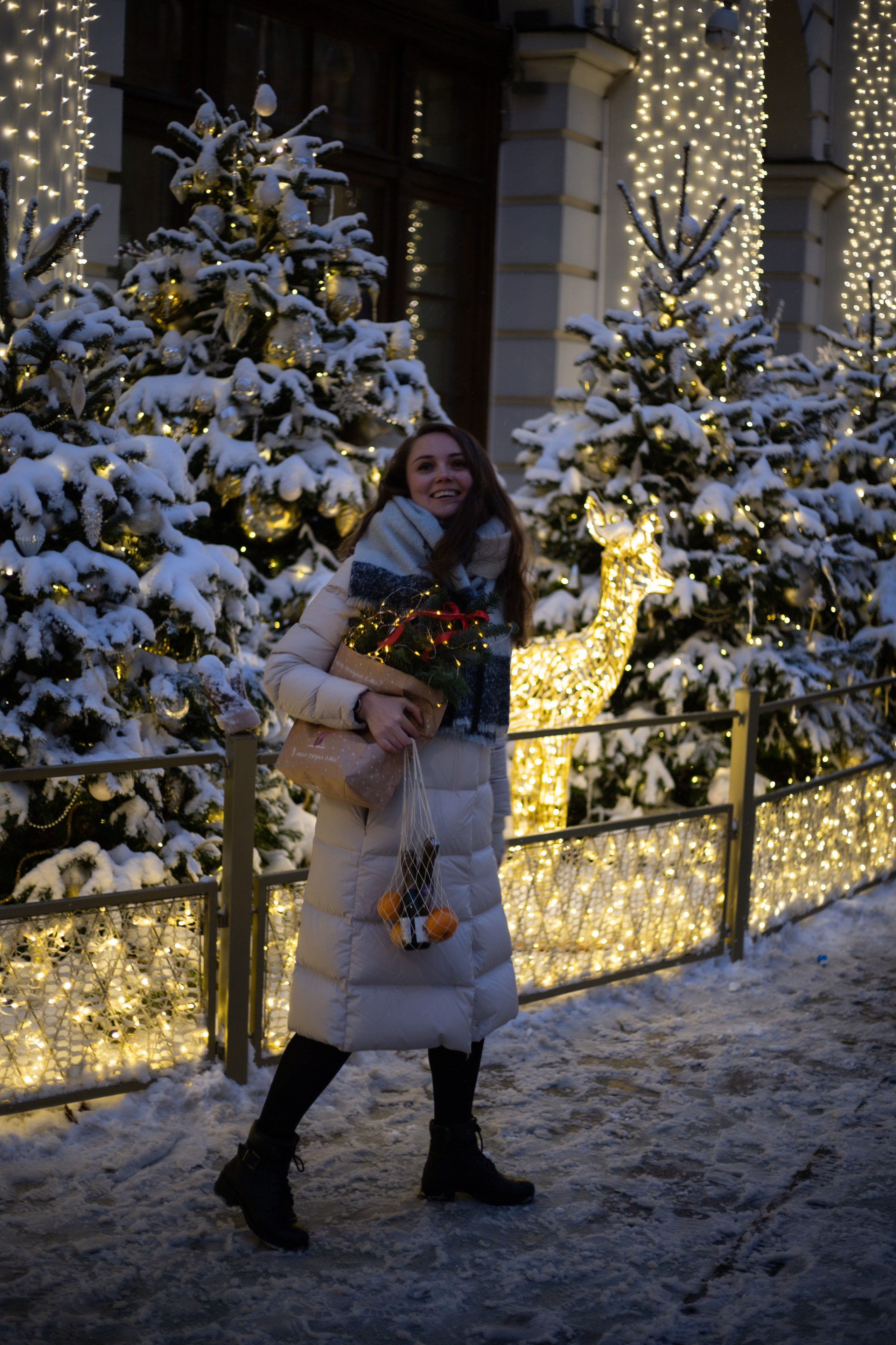 Прогулка с Марией в канун Нового года. Александра Пылёва. Фотограф. Москва