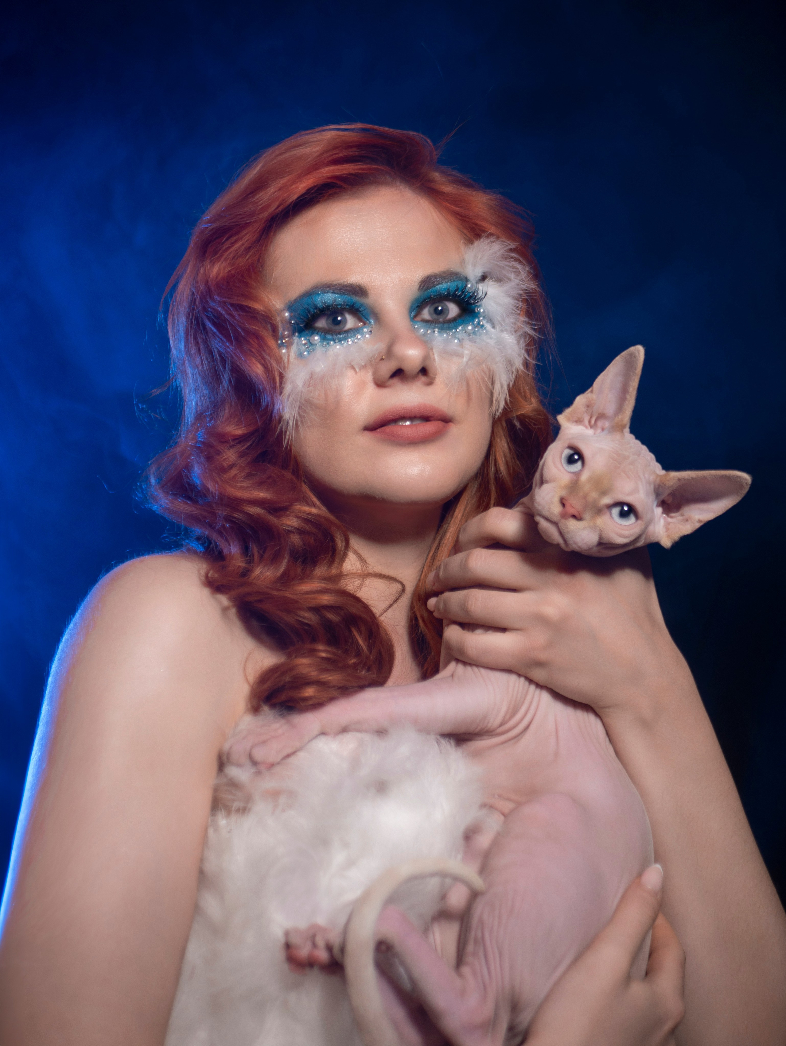 Грим с перьями. Арт фотограф, женский фотограф Москва