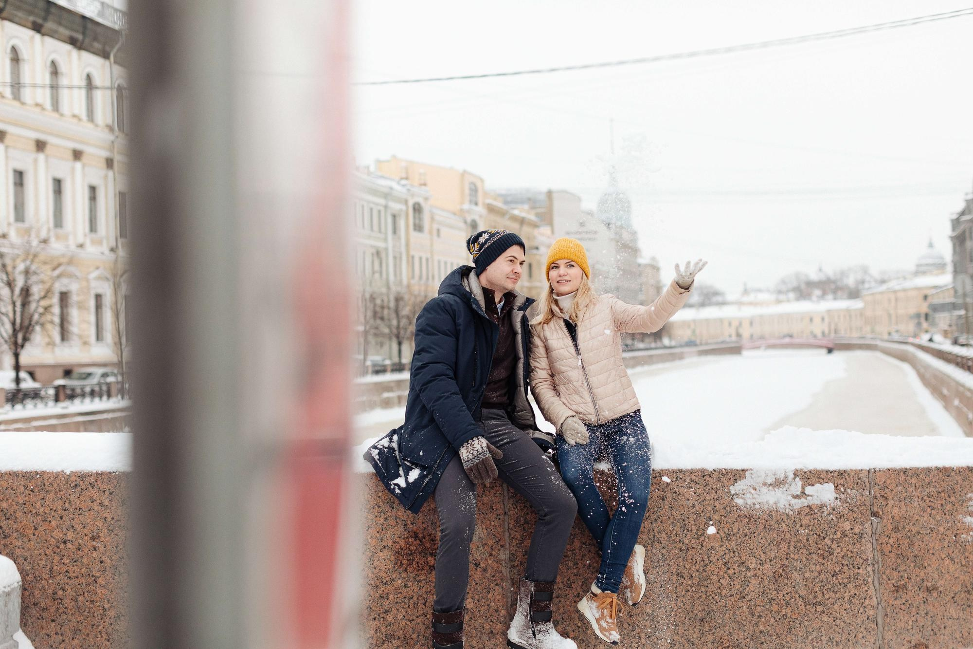 Фотосессия лав стори Андрея и Лизы в СПб