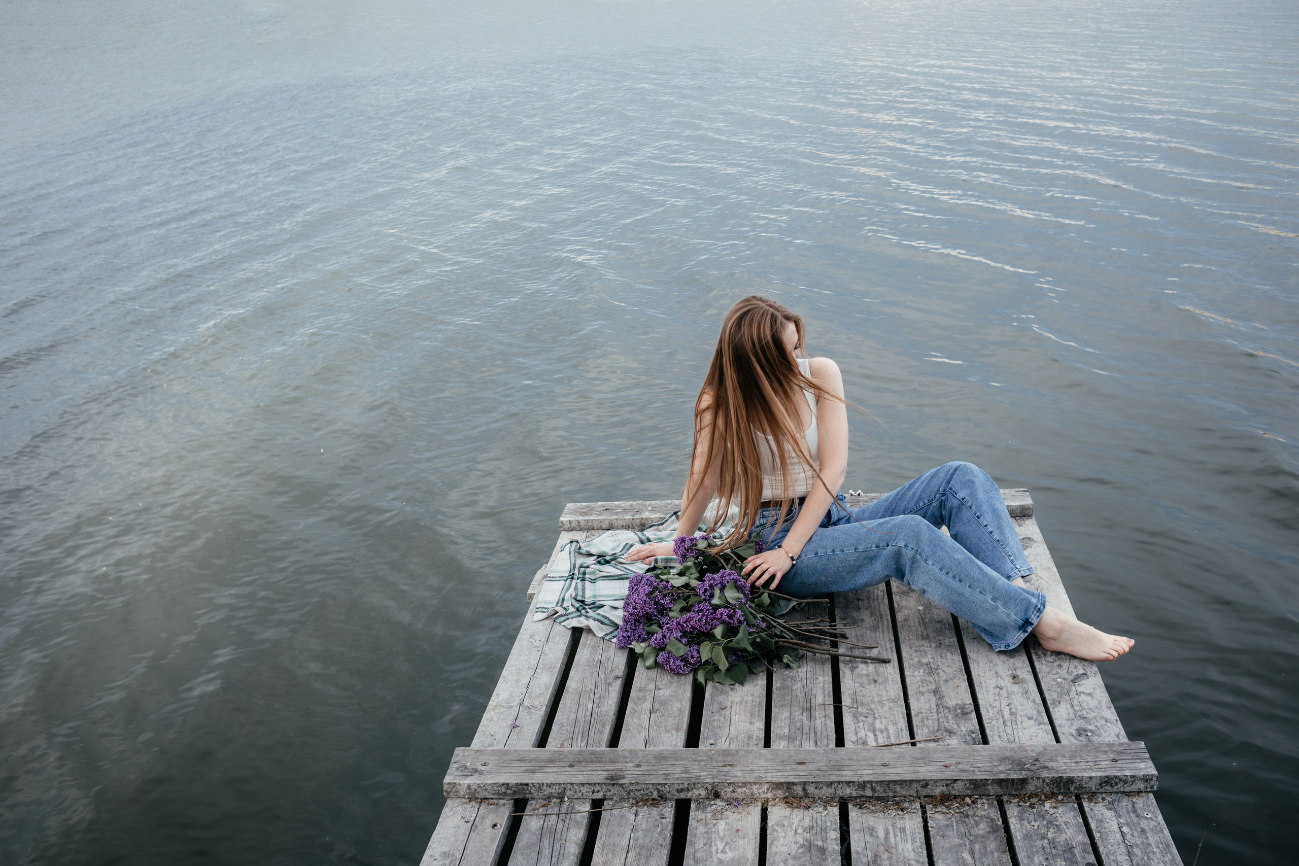 Женская фотосессия на природе с сиренью. Свадебный и семейный фотограф в Краснодарском крае Мария Данилкина