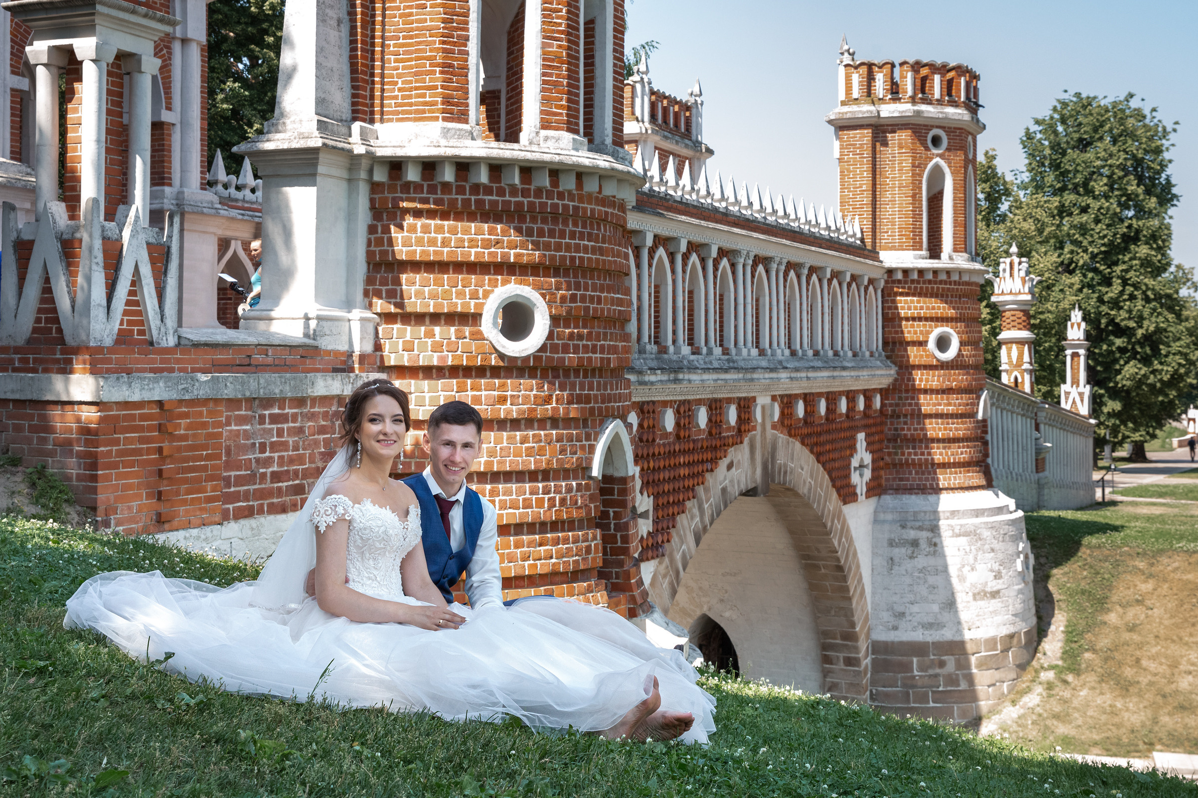 Свадебная фотосессия в Царицыно Алексея и Елены. Свадебные фотографы в Москве: Денис и Елена Пройдовы