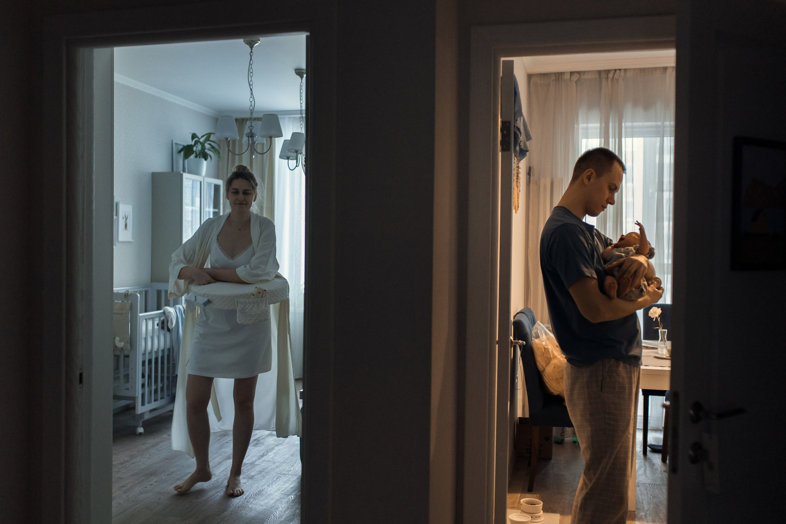 Фотосессия новорожденных (ньюборн) домашняя. Семейный фотограф в Москве Марина Аргунова