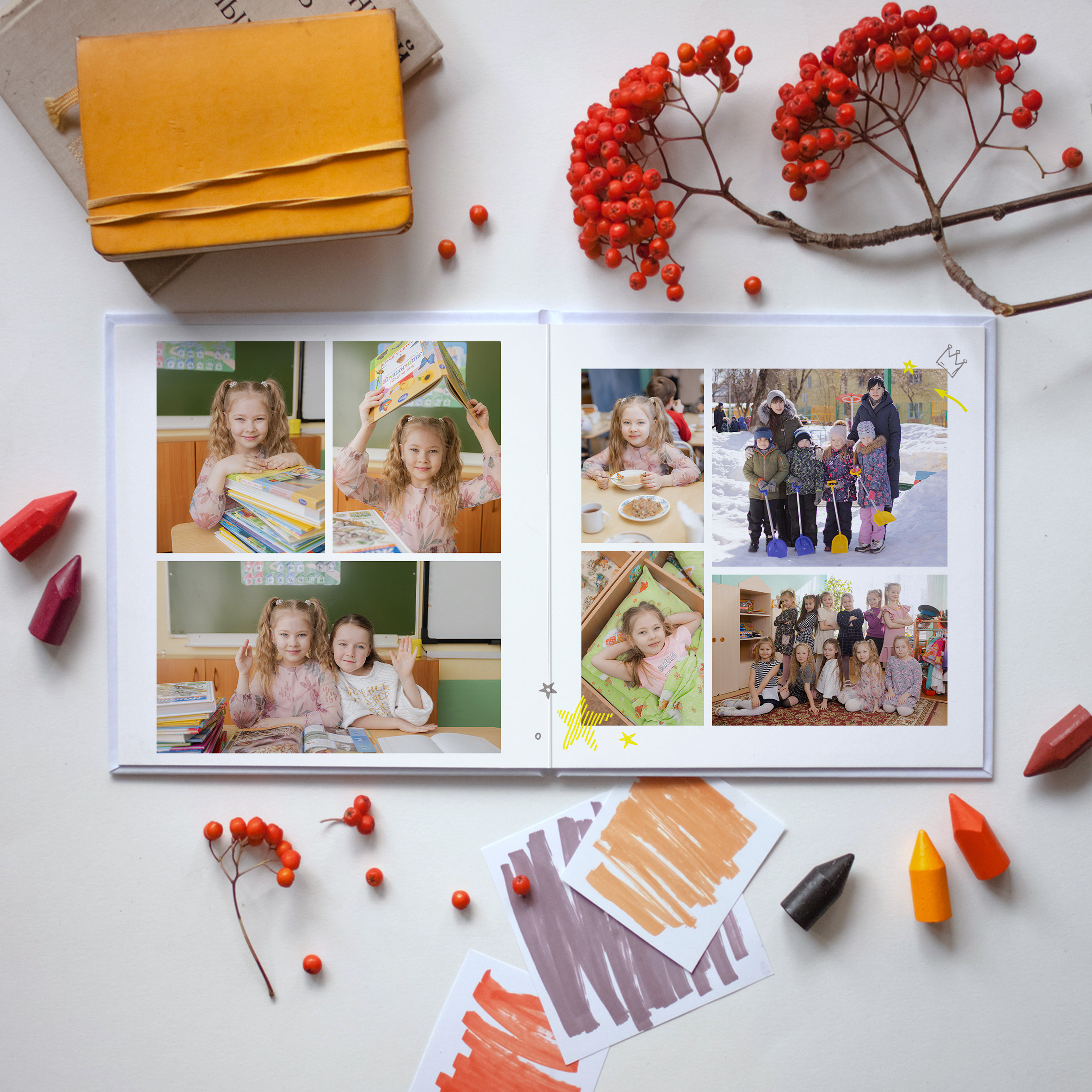 Выпускные альбомы для детского сада. Семейный и детский фотограф в Туле