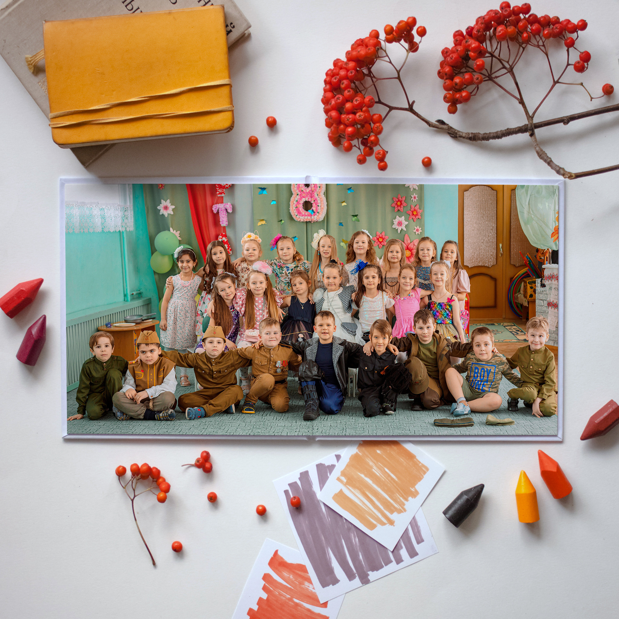 Выпускные альбомы для детского сада. Семейный и детский фотограф в Туле
