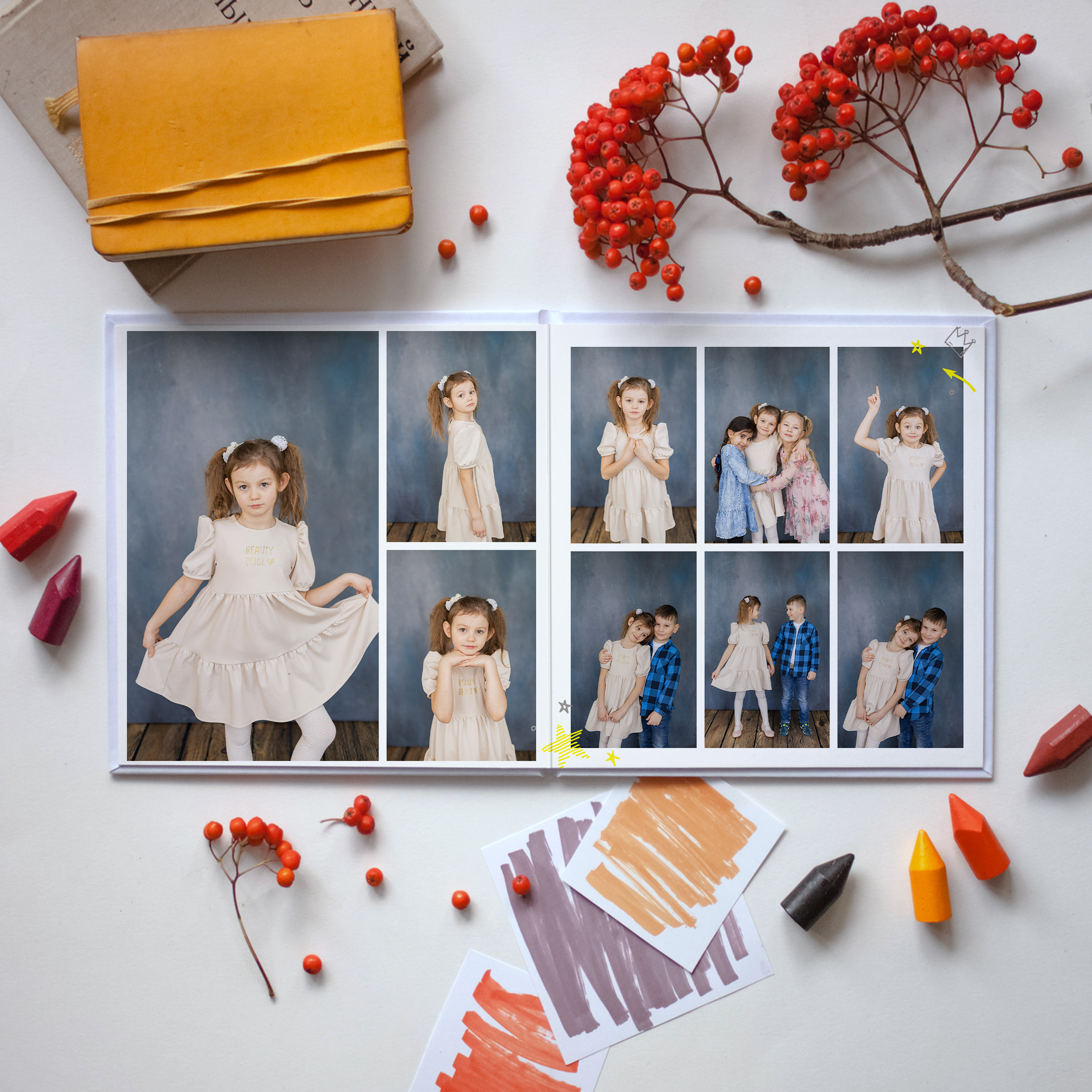 Выпускные альбомы для детского сада. Семейный и детский фотограф в Туле