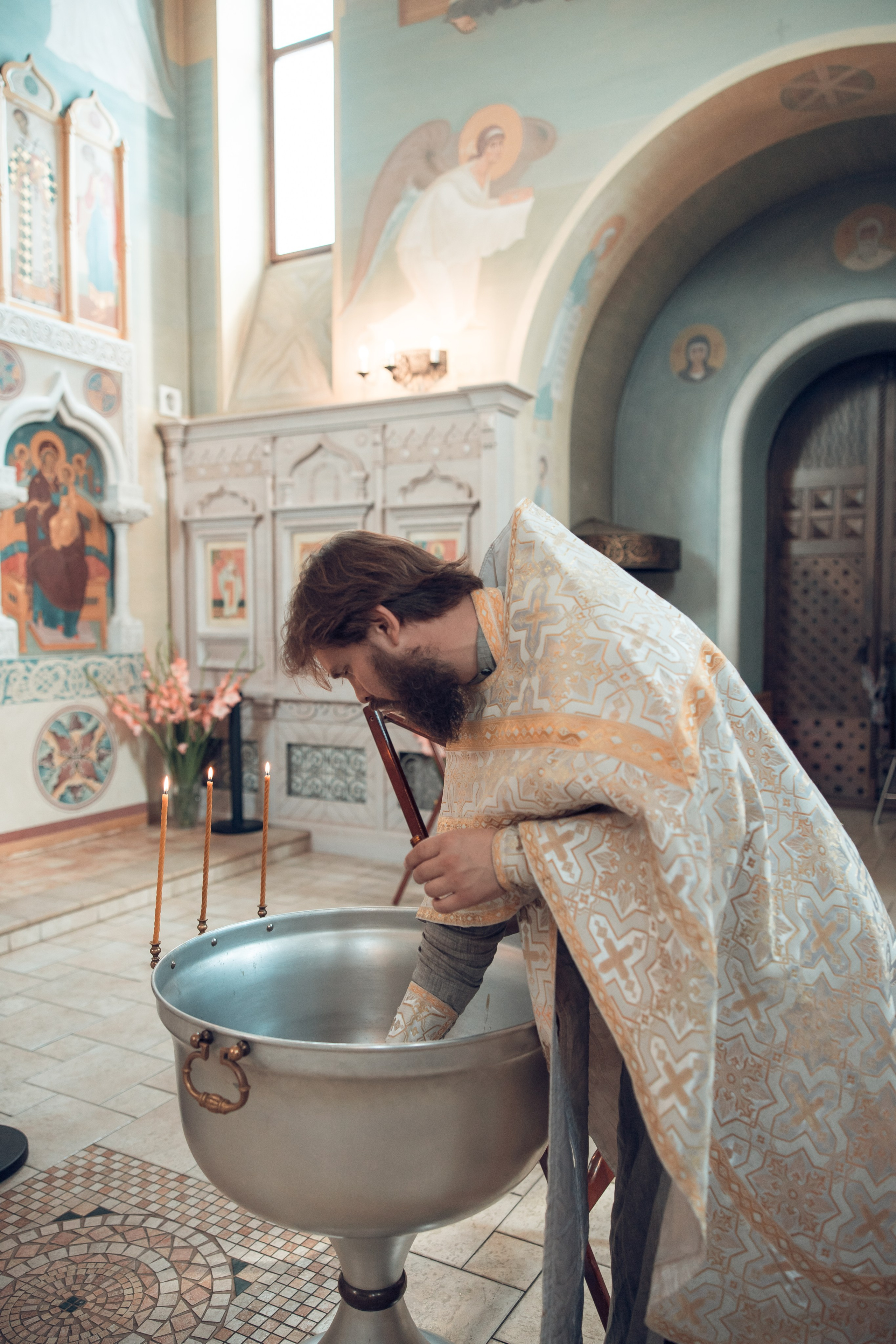 крещение в храме Всецарица, крещение у Павла Конькова