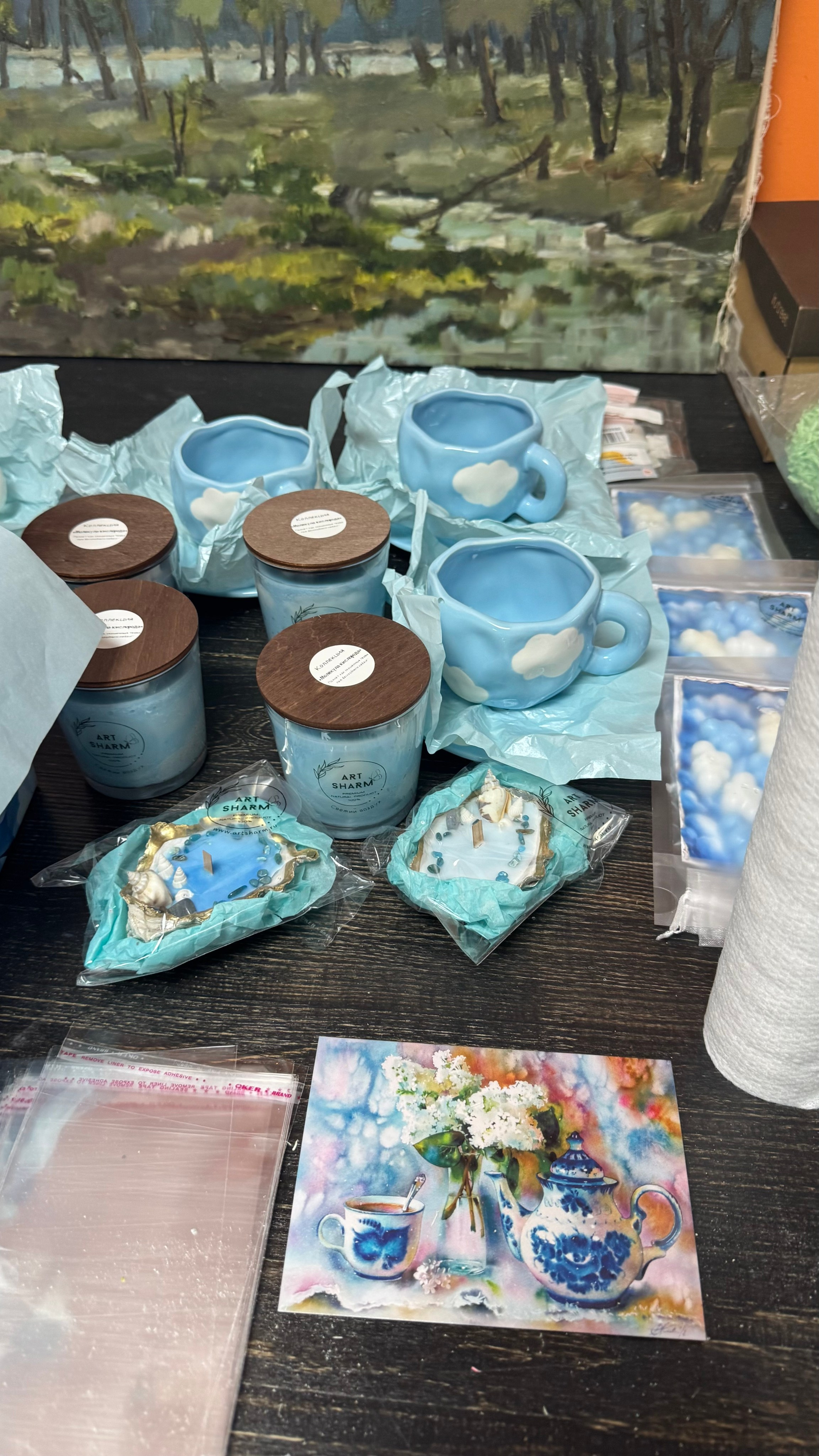 Аромасвечи и наборы. Художественная ручная роспись елочных шаров, корпоративные подарки и восковые аромасвечи