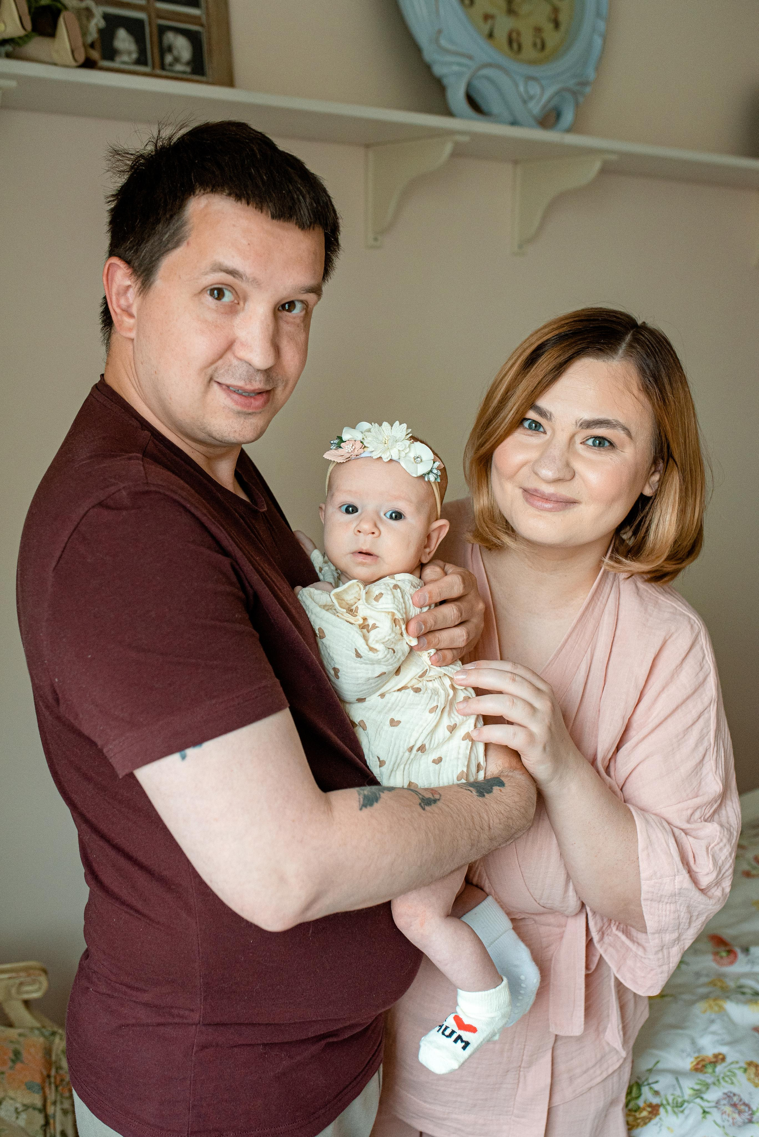 Мария, 3 месяца (домашняя фотосессия в стиле Lifestyle). Фотограф новорожденных в Екатеринбурге Лена Ильина