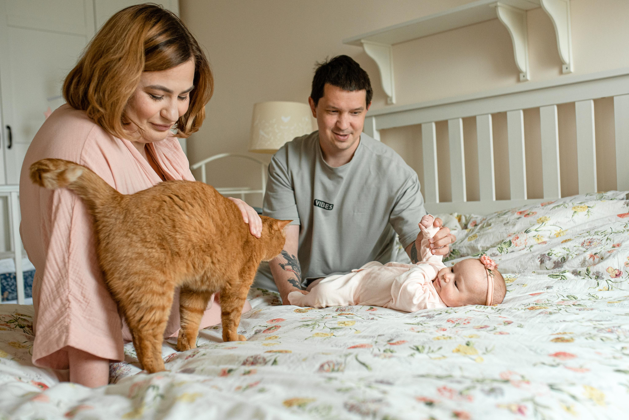 Мария, 3 месяца (домашняя фотосессия в стиле Lifestyle). Фотограф новорожденных в Екатеринбурге Лена Ильина