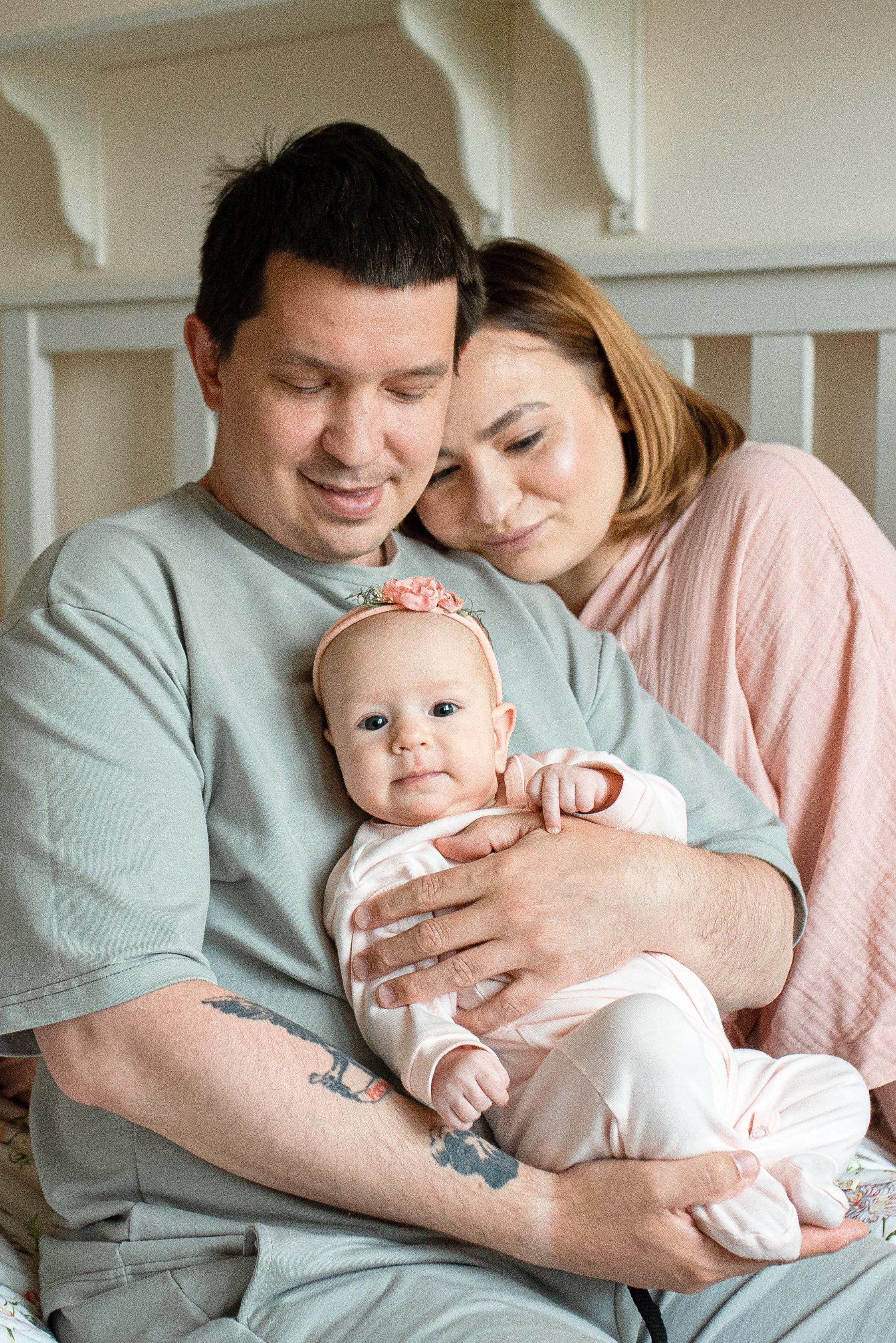 Мария, 3 месяца (домашняя фотосессия в стиле Lifestyle). Фотограф новорожденных в Екатеринбурге Лена Ильина